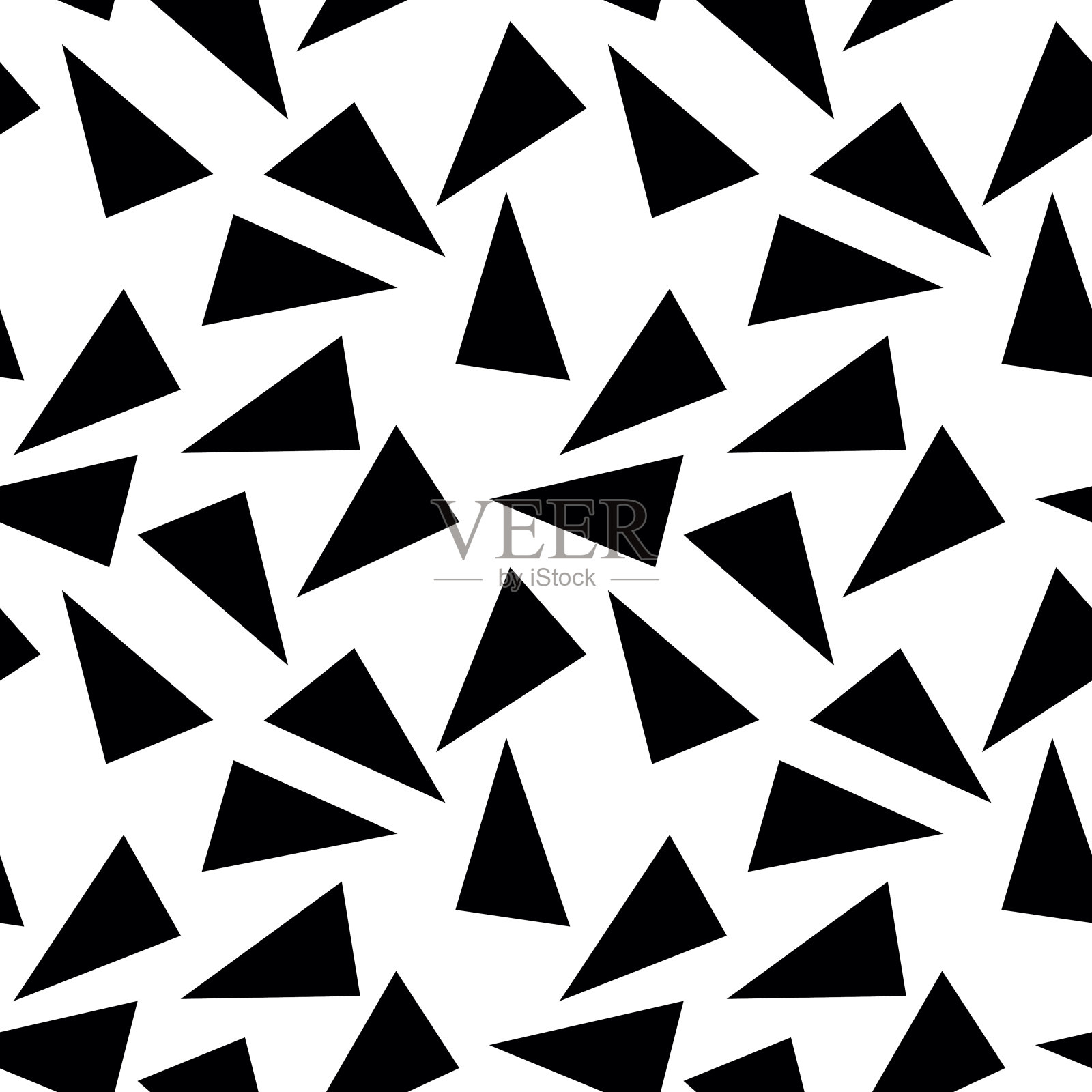 抽象无缝图案与图形元素-三角形。插画图片素材