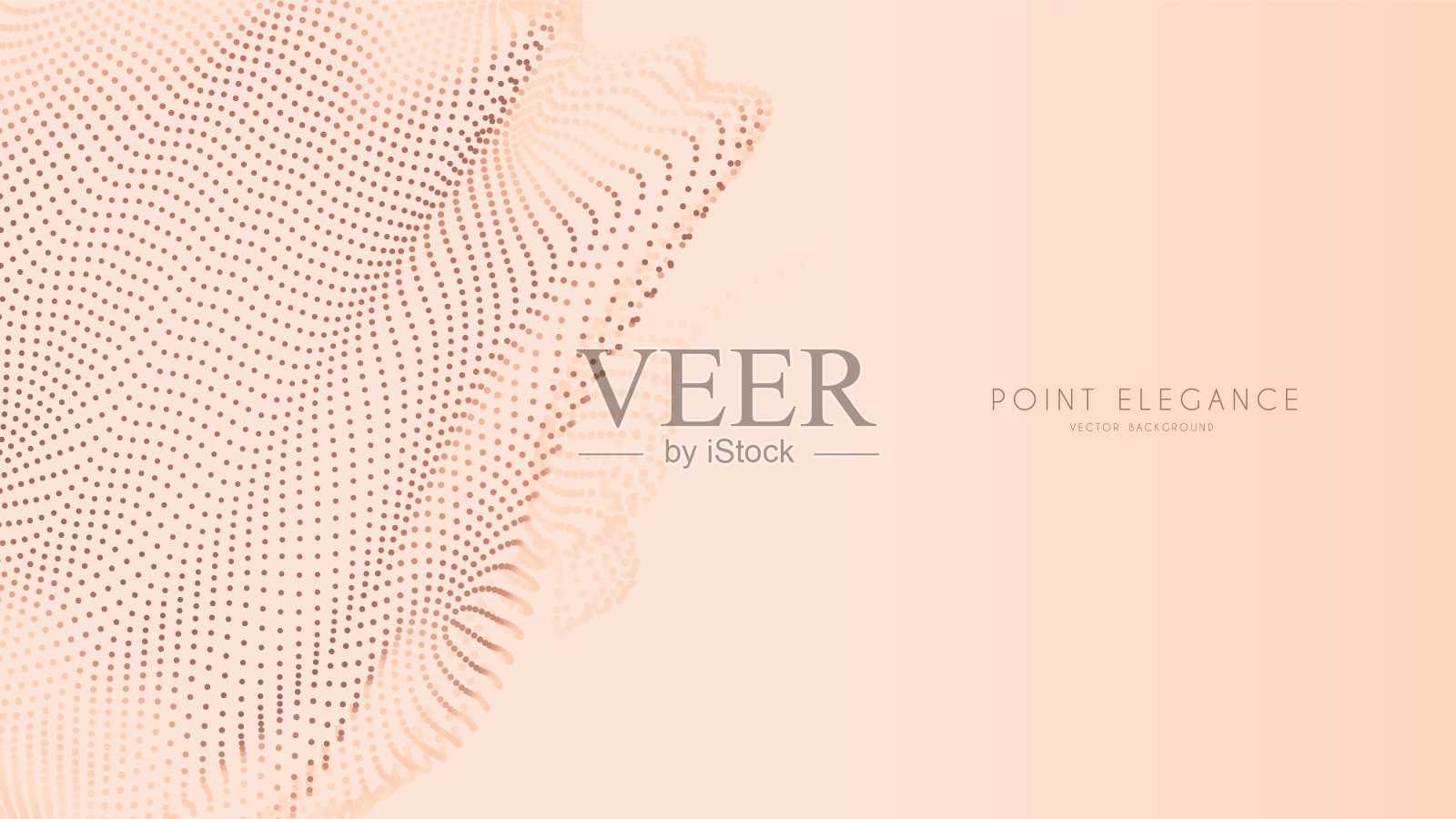 米色抽象的小故障点球体背景。优雅时尚的未来模板。插画图片素材