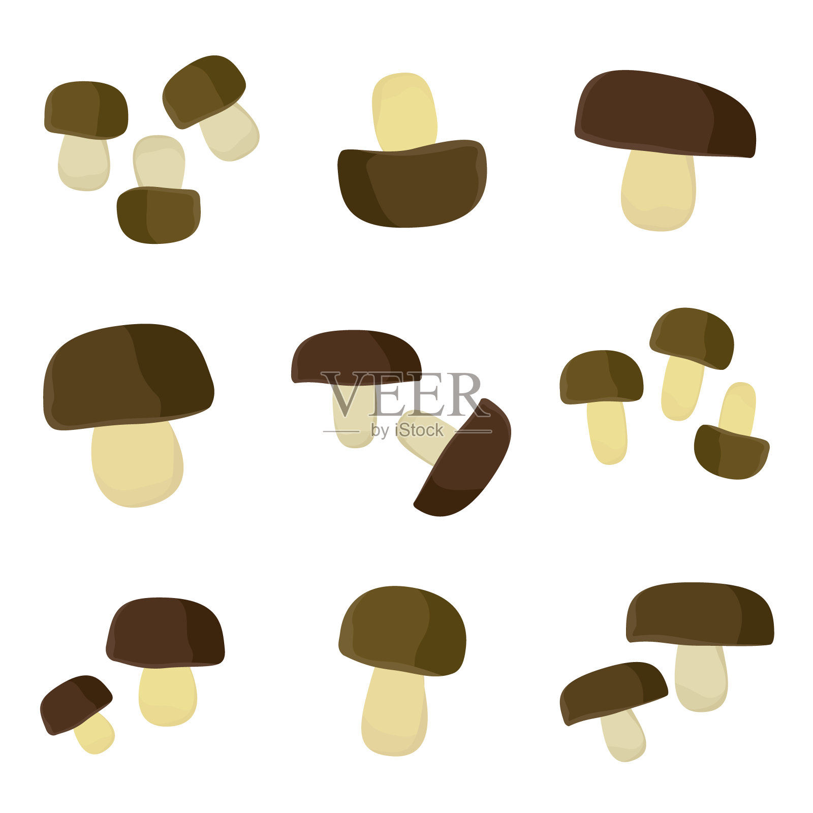 森林蘑菇插画图片素材