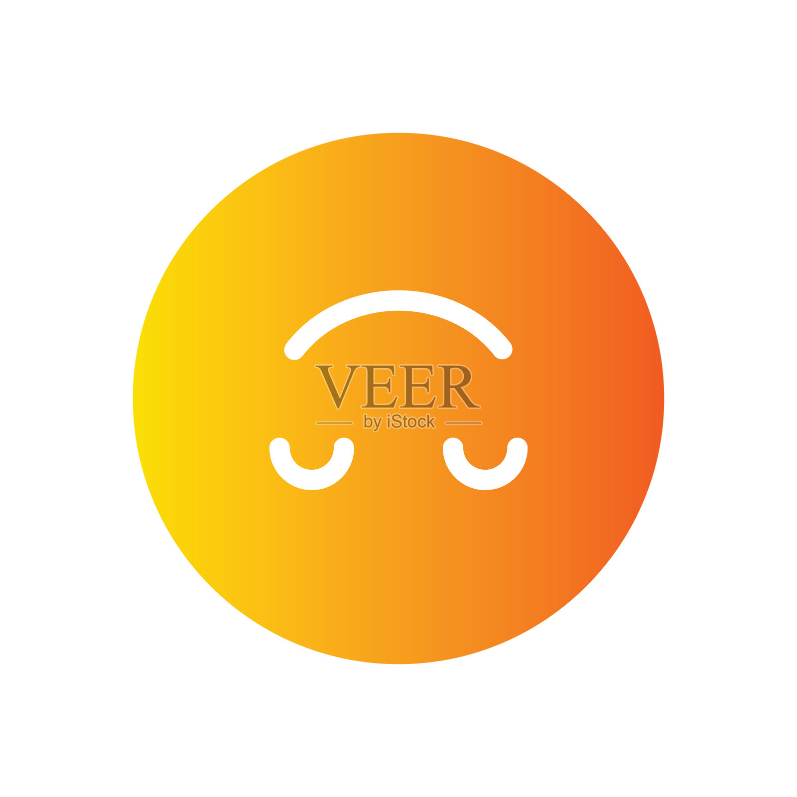 颠倒的渐变图标孤立在白色背景插画图片素材