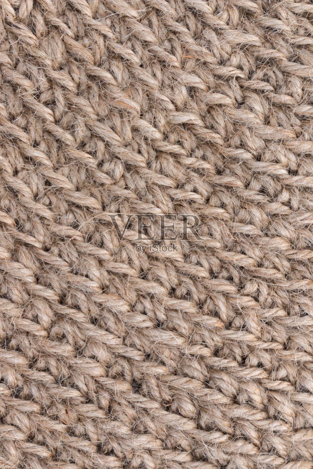 黄麻针织物和黄麻巴比纳纱，特写照片摄影图片