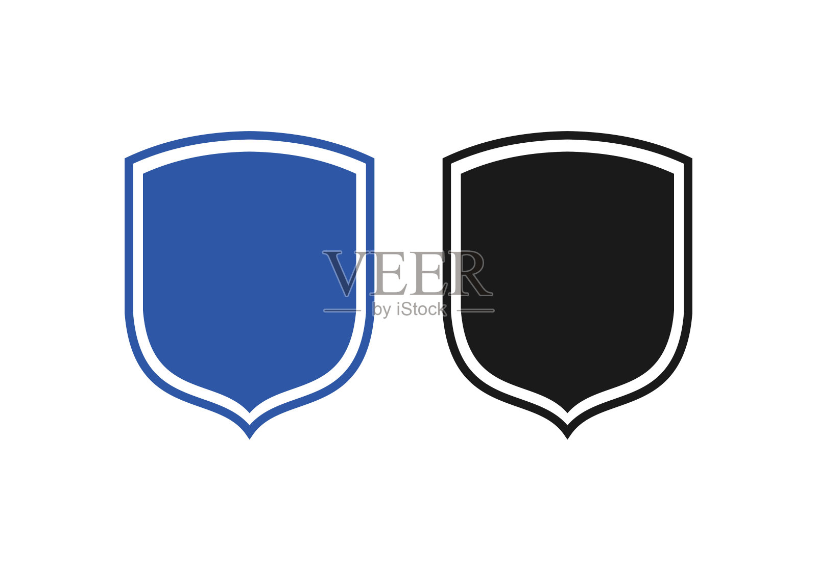 盾标志图标矢量。安全与保护图标符号模板插画图片素材