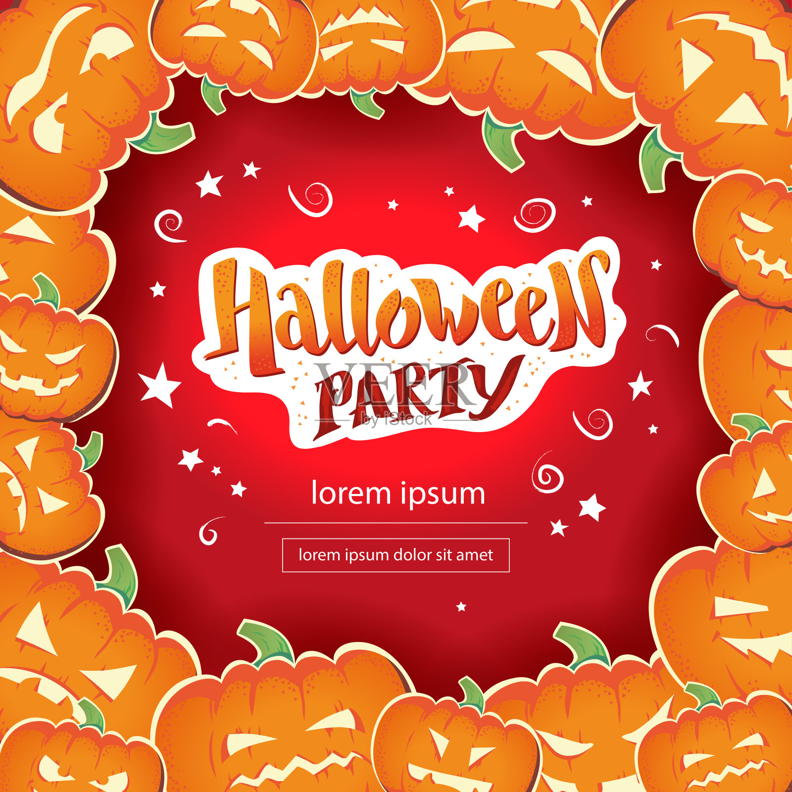 万圣节快乐海报，卡片，横幅设计模板。设计模板素材