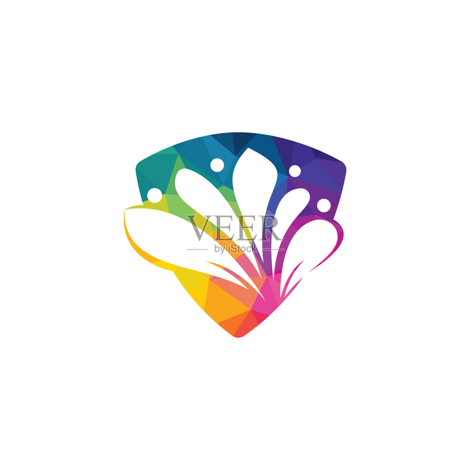 温泉标志莲花健康沙龙和商务温泉标志。商务spa标志按摩健康设计理念模板。插画图片素材