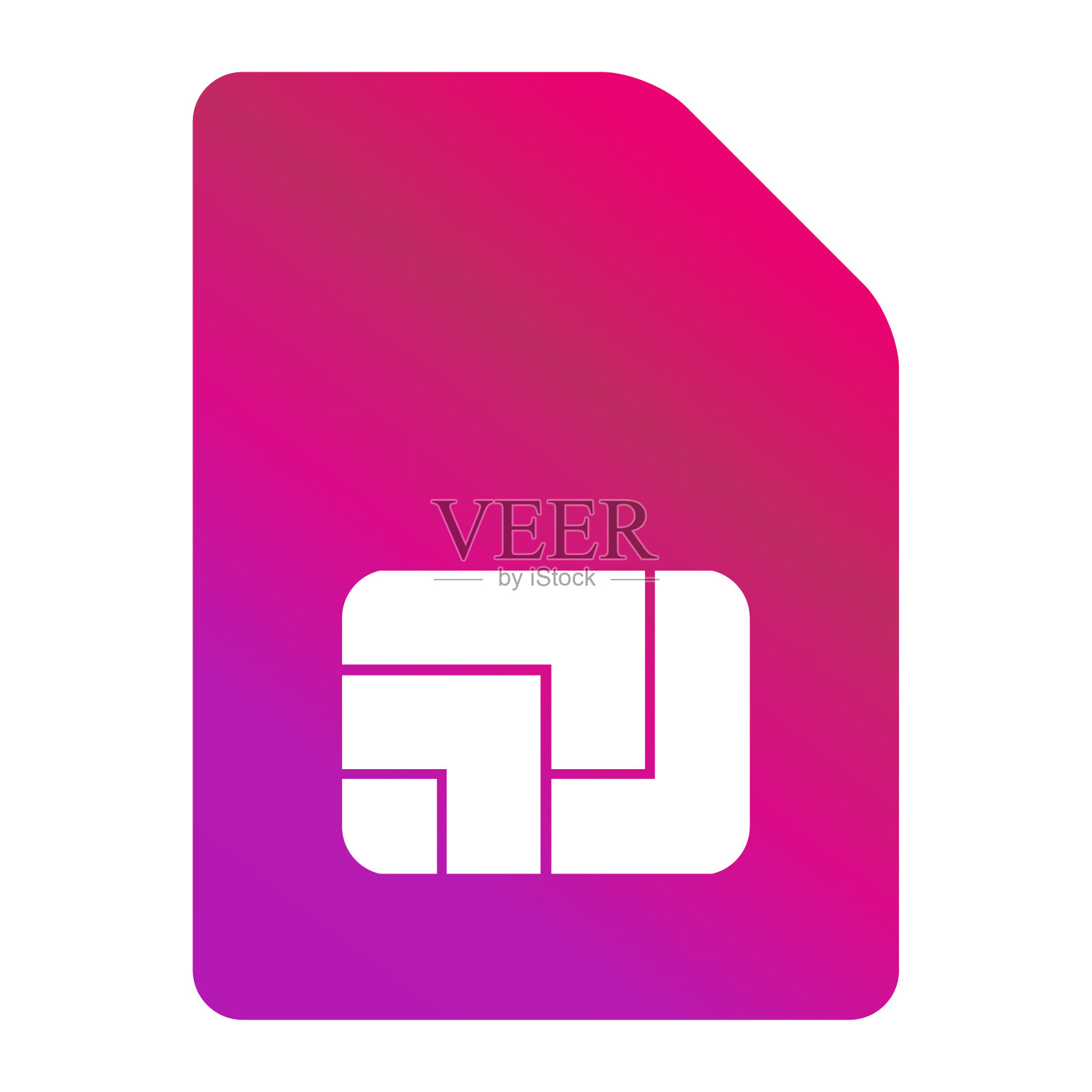 Sim卡图标隔离在白色背景上。Sim卡移动插槽。聪明的设计插画图片素材