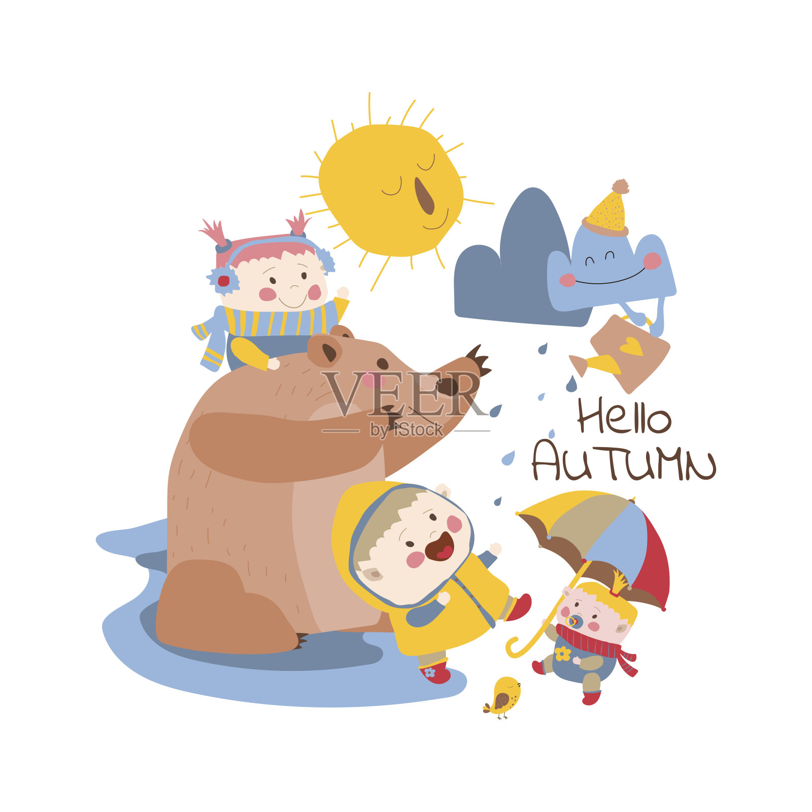 秋天是听到设计元素图片