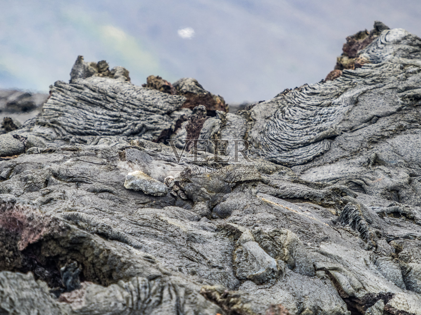 冰岛Fagradalsfjall火山下冷熔岩的特写照片照片摄影图片
