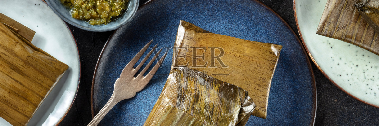 玉米粉蒸肉全景，墨西哥传统美食照片摄影图片