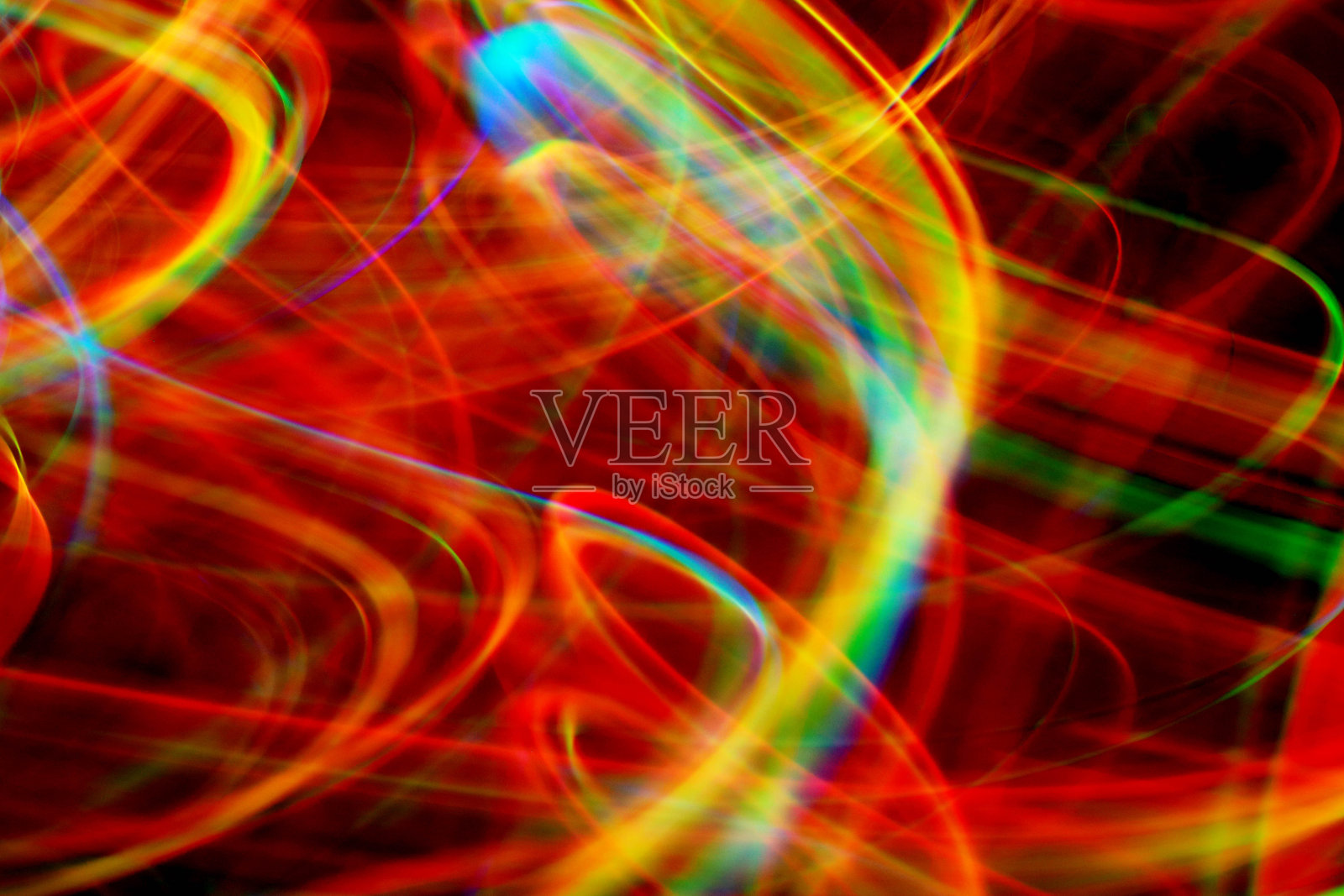 一个充满活力的疯狂的霓虹灯运动的背景在橙色和黄色照片摄影图片