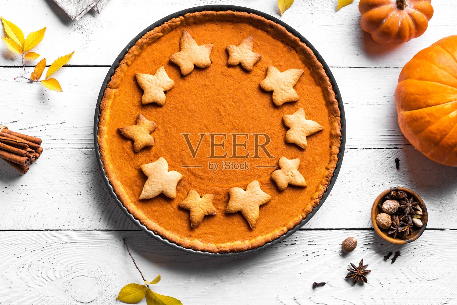 南瓜派照片摄影图片