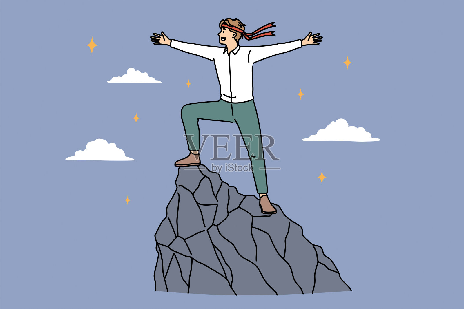 经营成功，发展成就理念插画图片素材