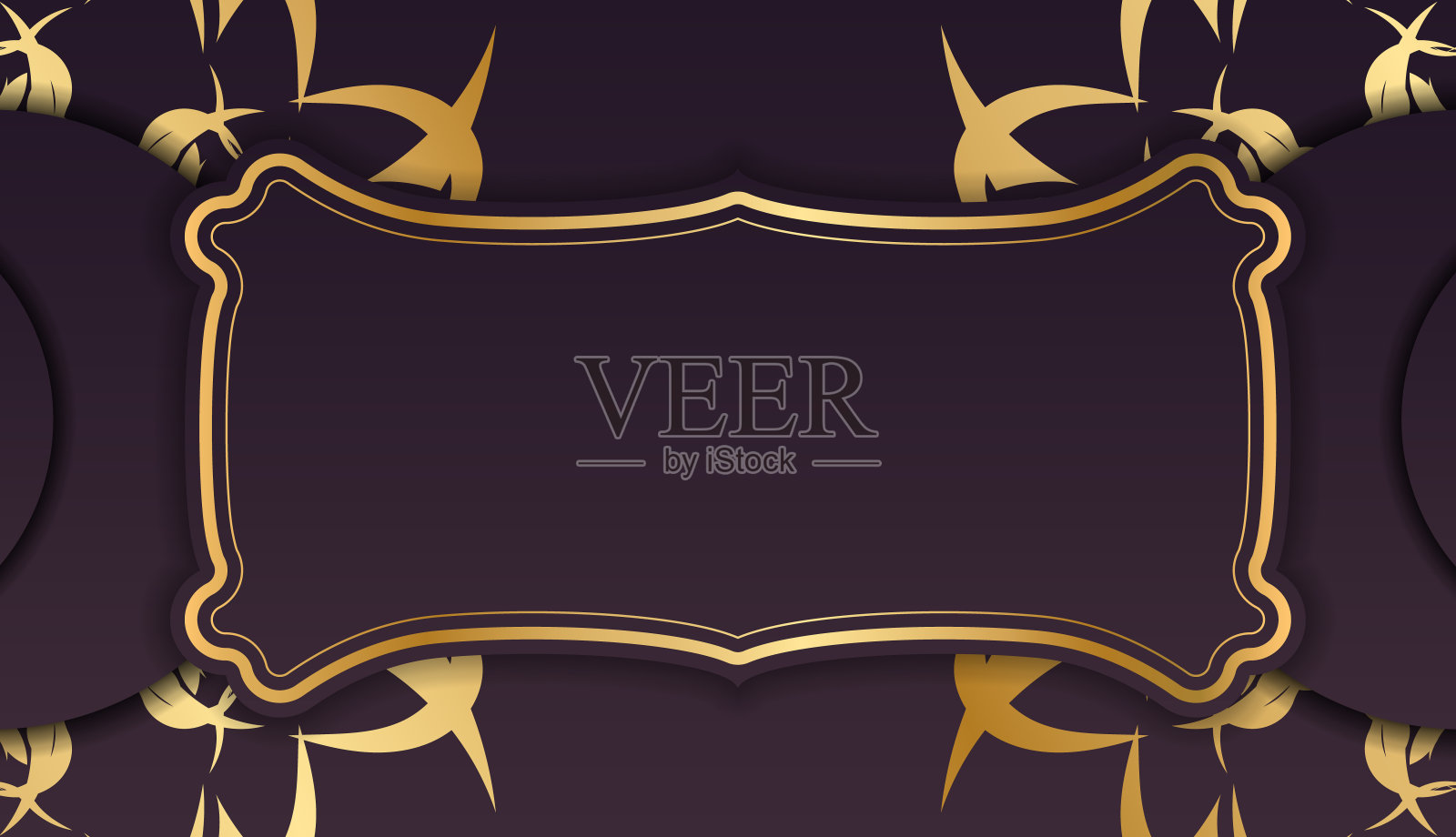 勃艮第旗帜与豪华的黄金饰品和一个地方为您的标志插画图片素材