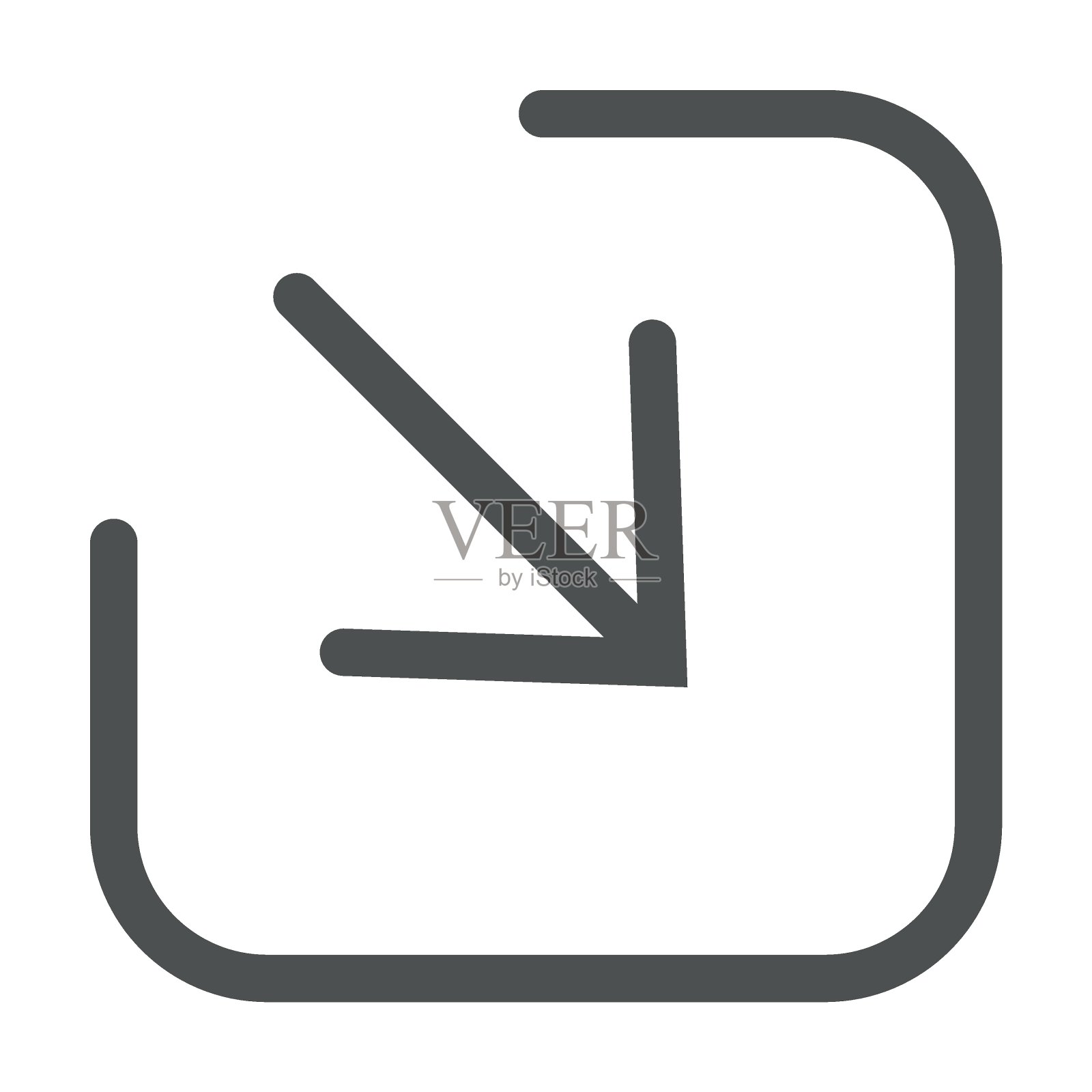 为您的网站设计，应用程序，徽标，ui下载时尚的平面风格孤立在灰色背景上的图标。向量插图,EPS10。图标素材