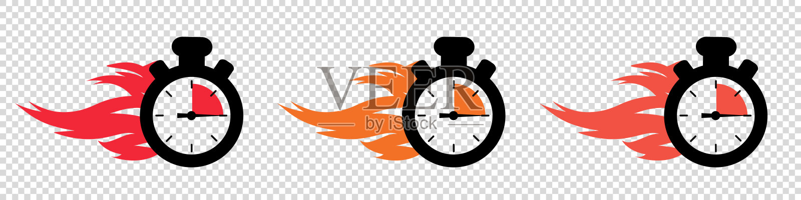 快捷计时器交付图标-矢量插图孤立的透明背景插画图片素材