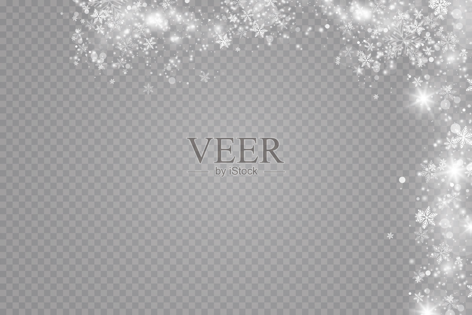 发出光的效果。矢量插图。圣诞节的闪光。灰尘插画图片素材