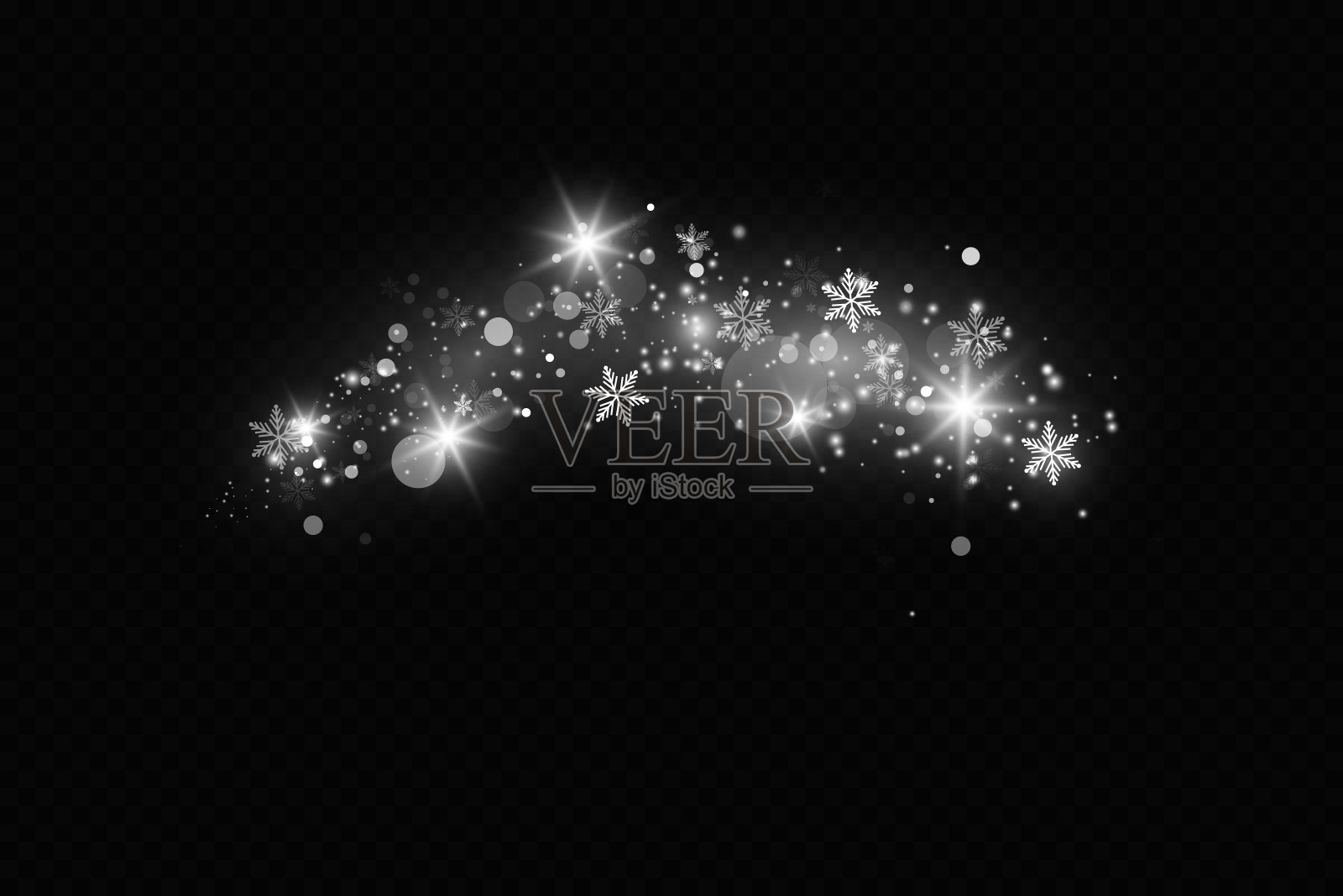 发出光的效果。矢量插图。圣诞节的闪光。灰尘插画图片素材