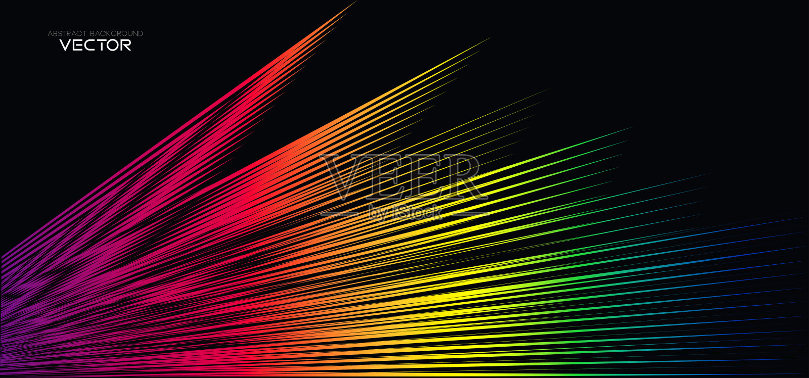 抽象背景，线条动态效果多色矢量插画图片素材