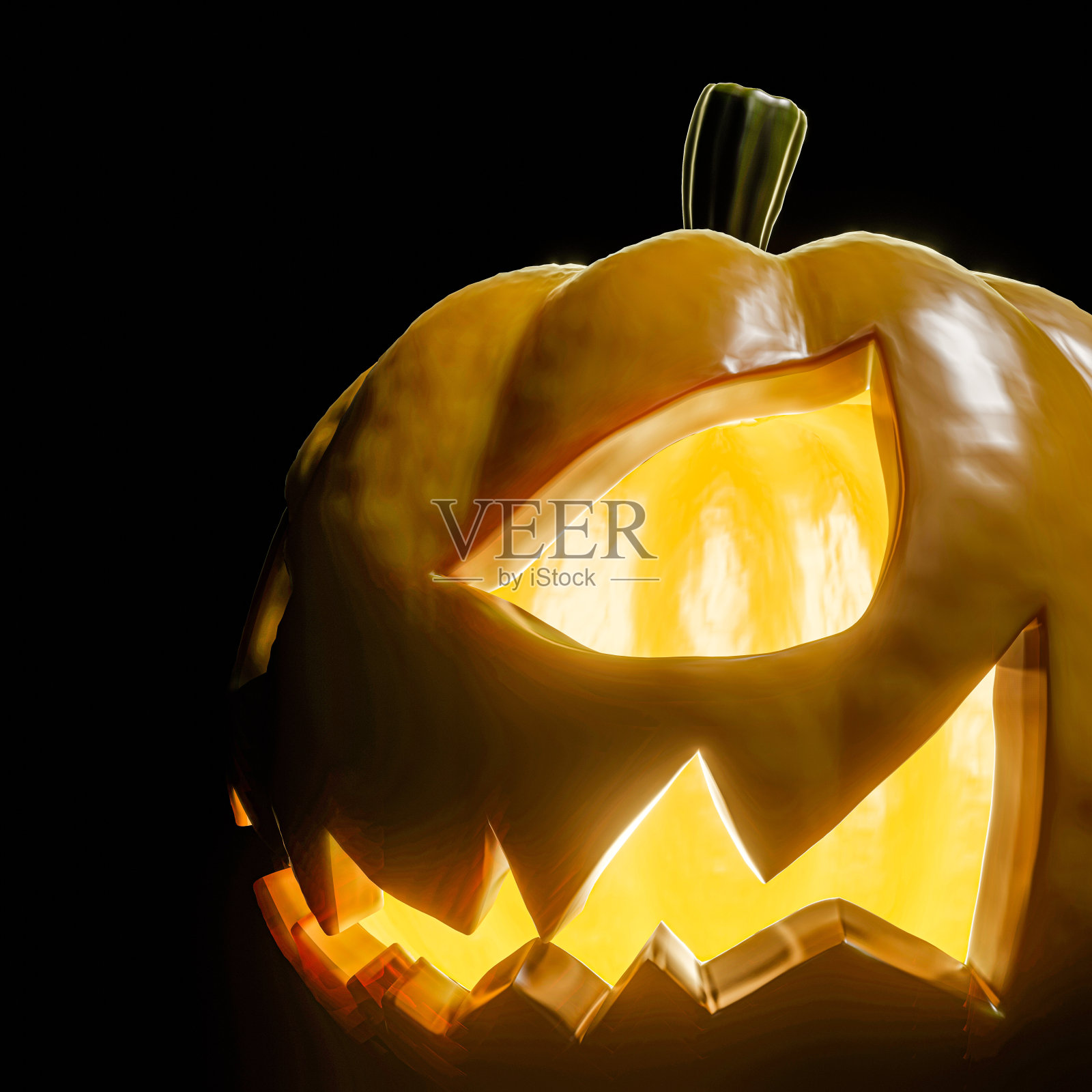 杰克灯孤立在黑色背景照片摄影图片