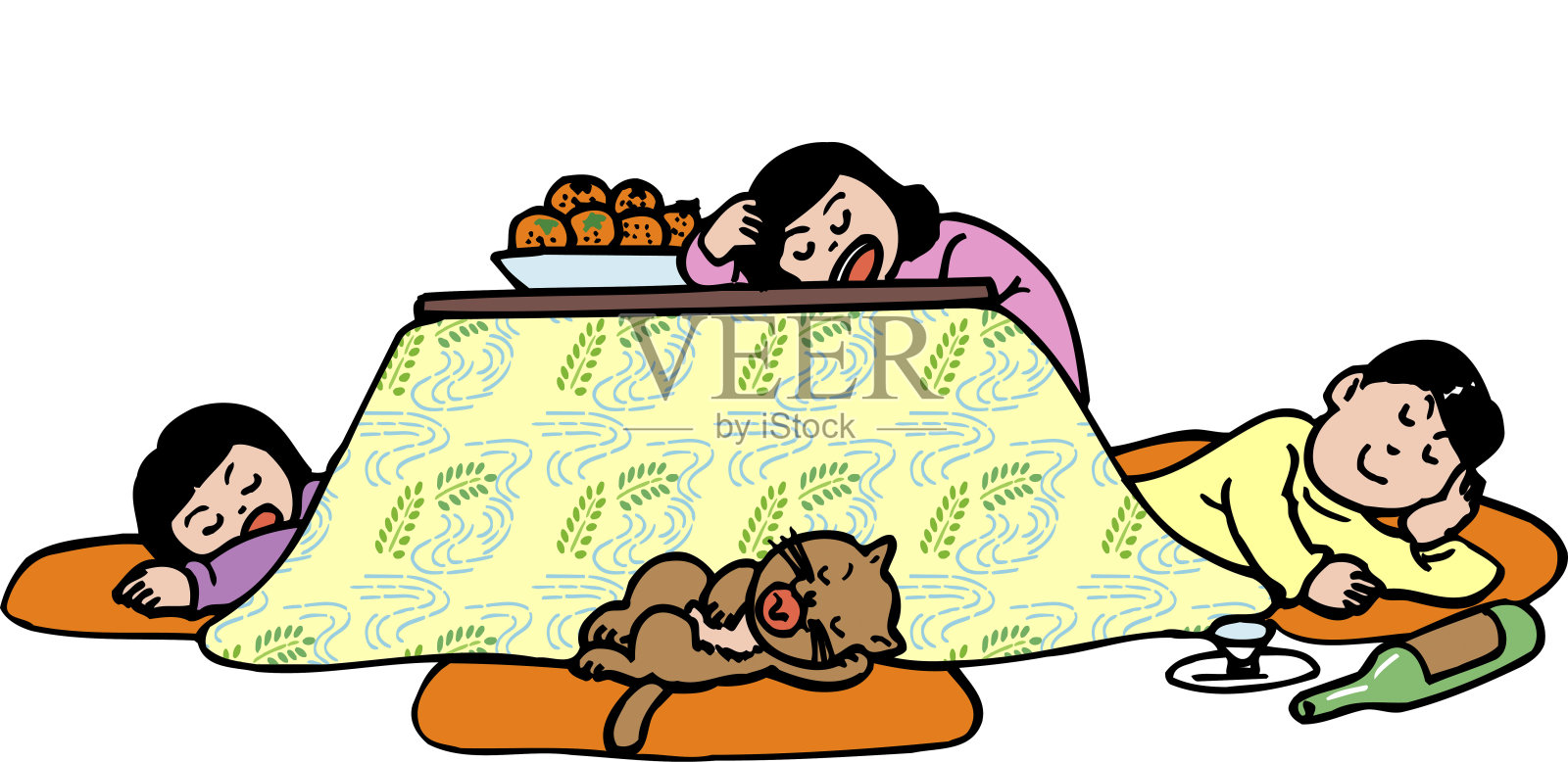 打盹插画图片素材