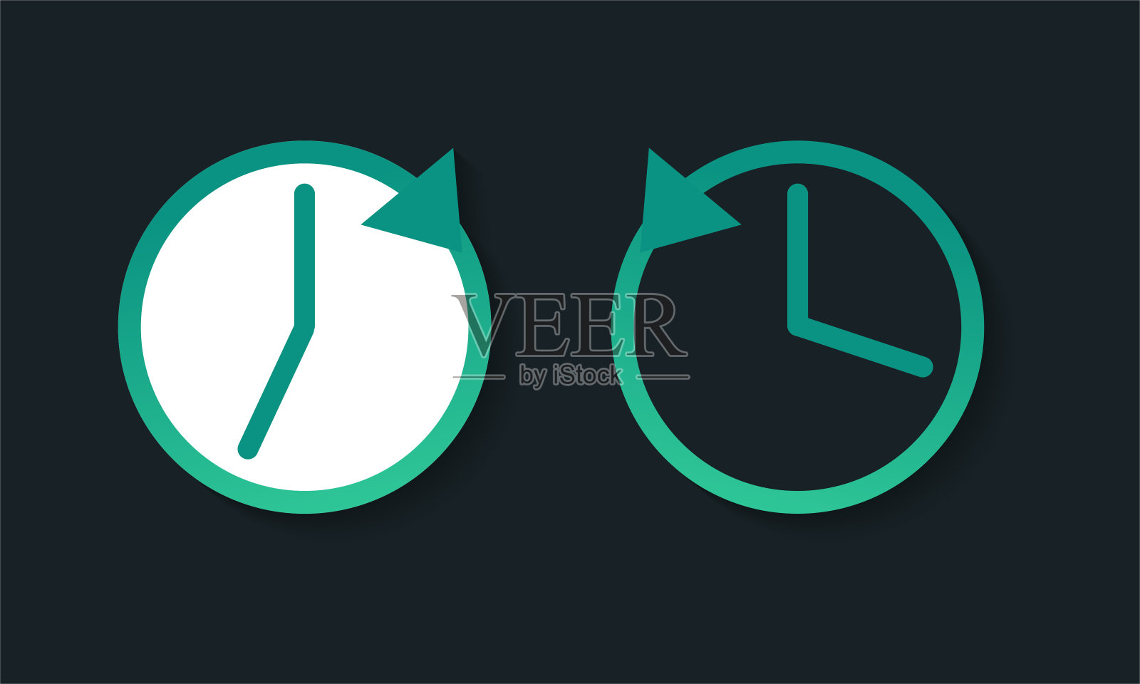 恢复时钟信号。计时器图标。同步时间。图标素材