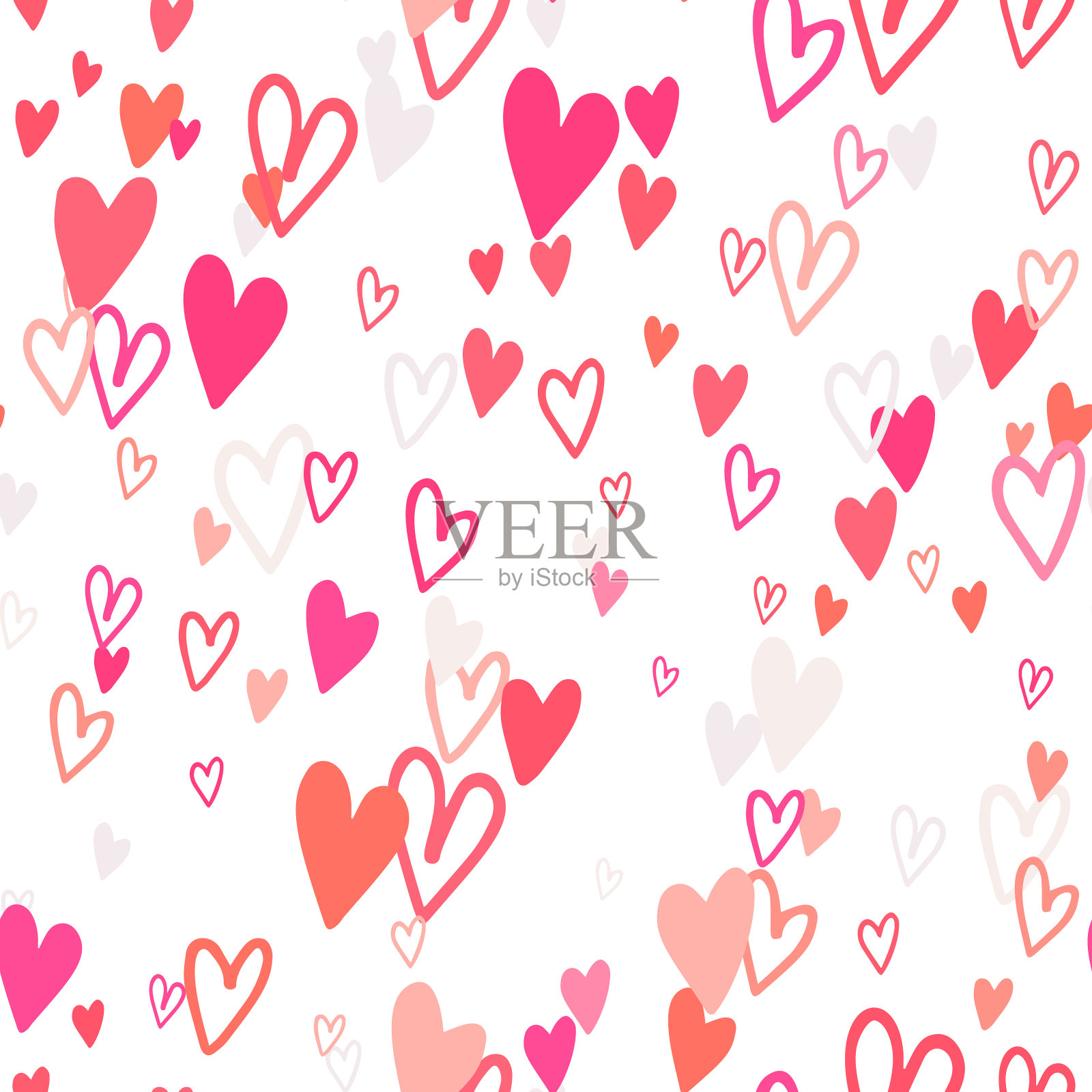 心形图案插画图片素材