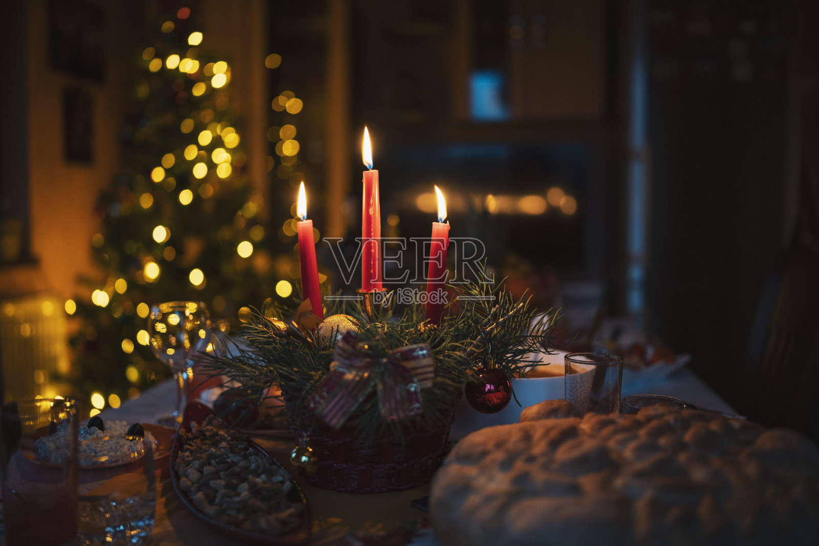 圣诞节的背景。照片摄影图片