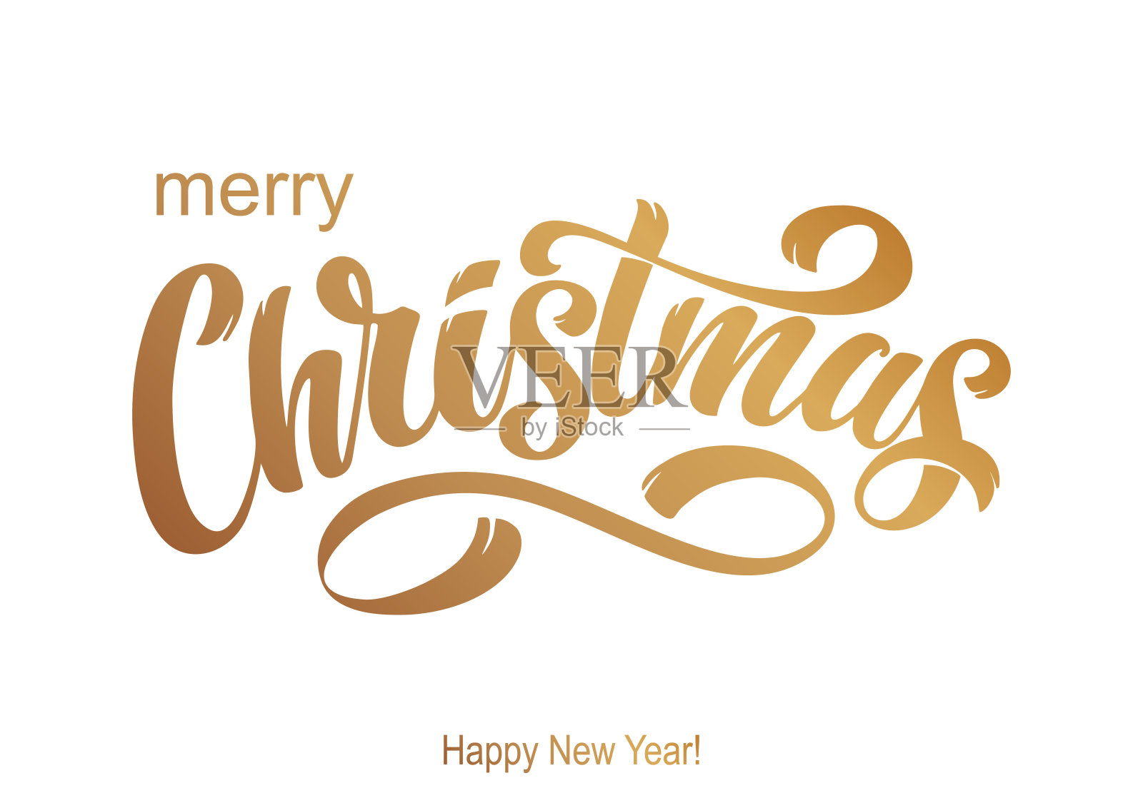 圣诞快乐和新年快乐的背景与排印。插画图片素材