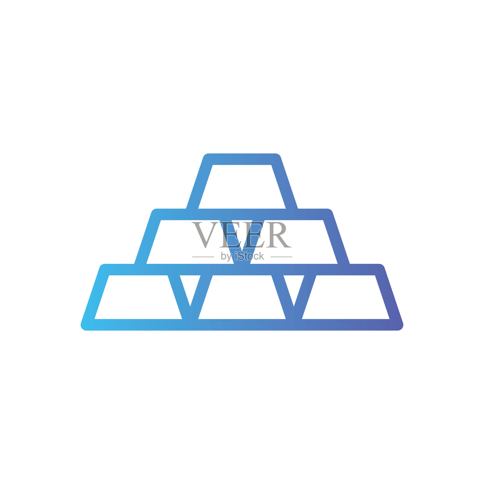 金条渐变图标孤立在白色背景图标素材