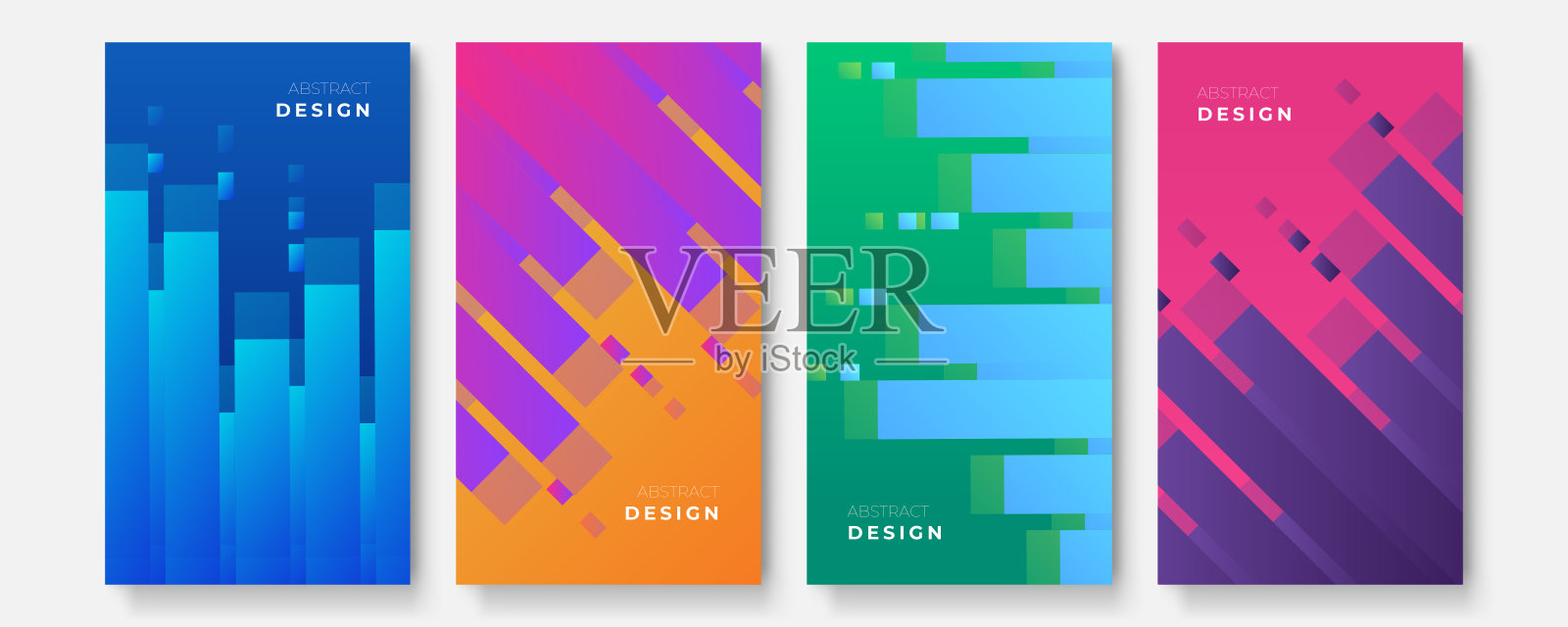 彩色几何抽象背景设计模板素材