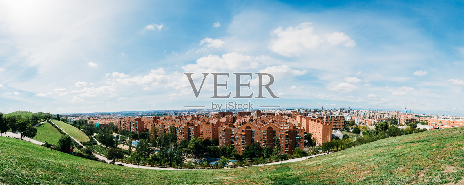 西班牙,马德里的天际线照片摄影图片