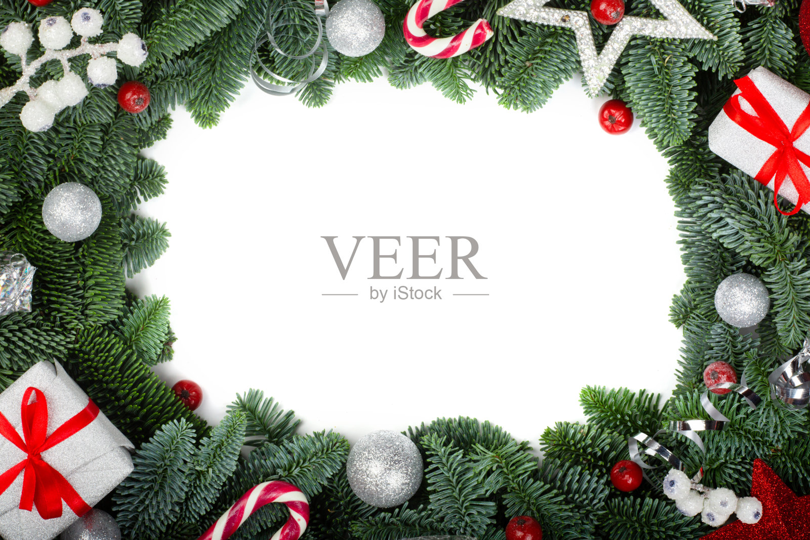 圣诞树及装饰照片摄影图片