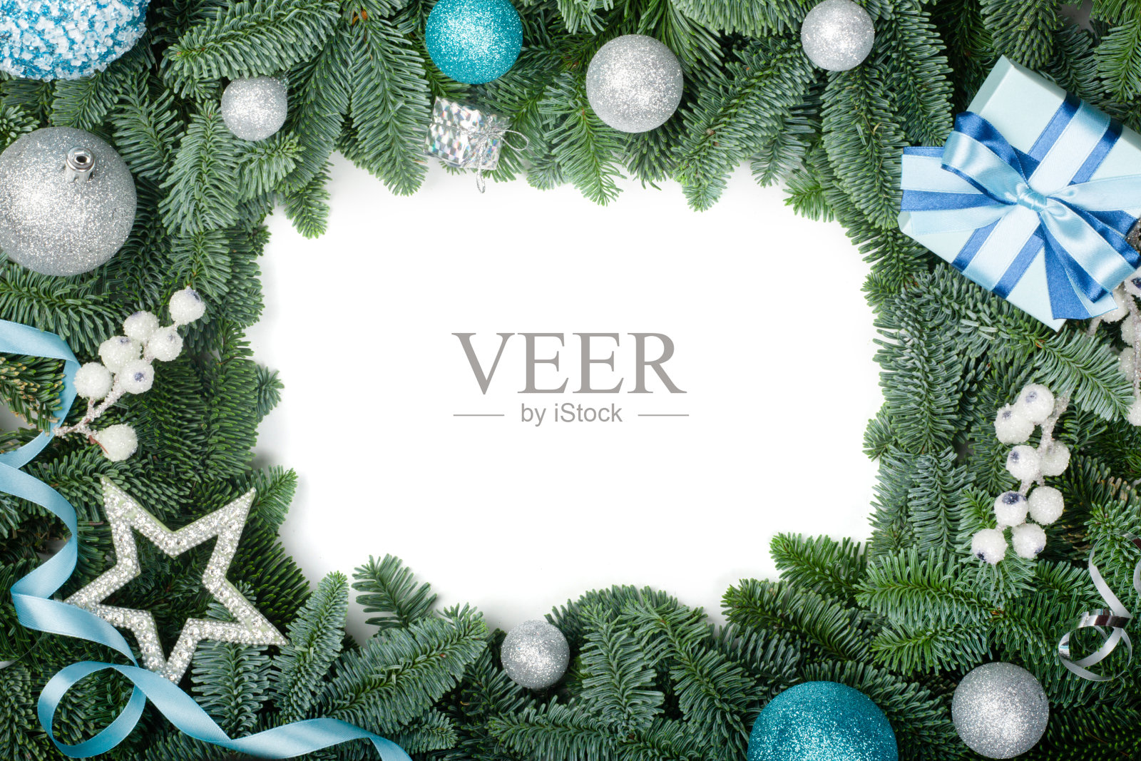 圣诞树及装饰照片摄影图片