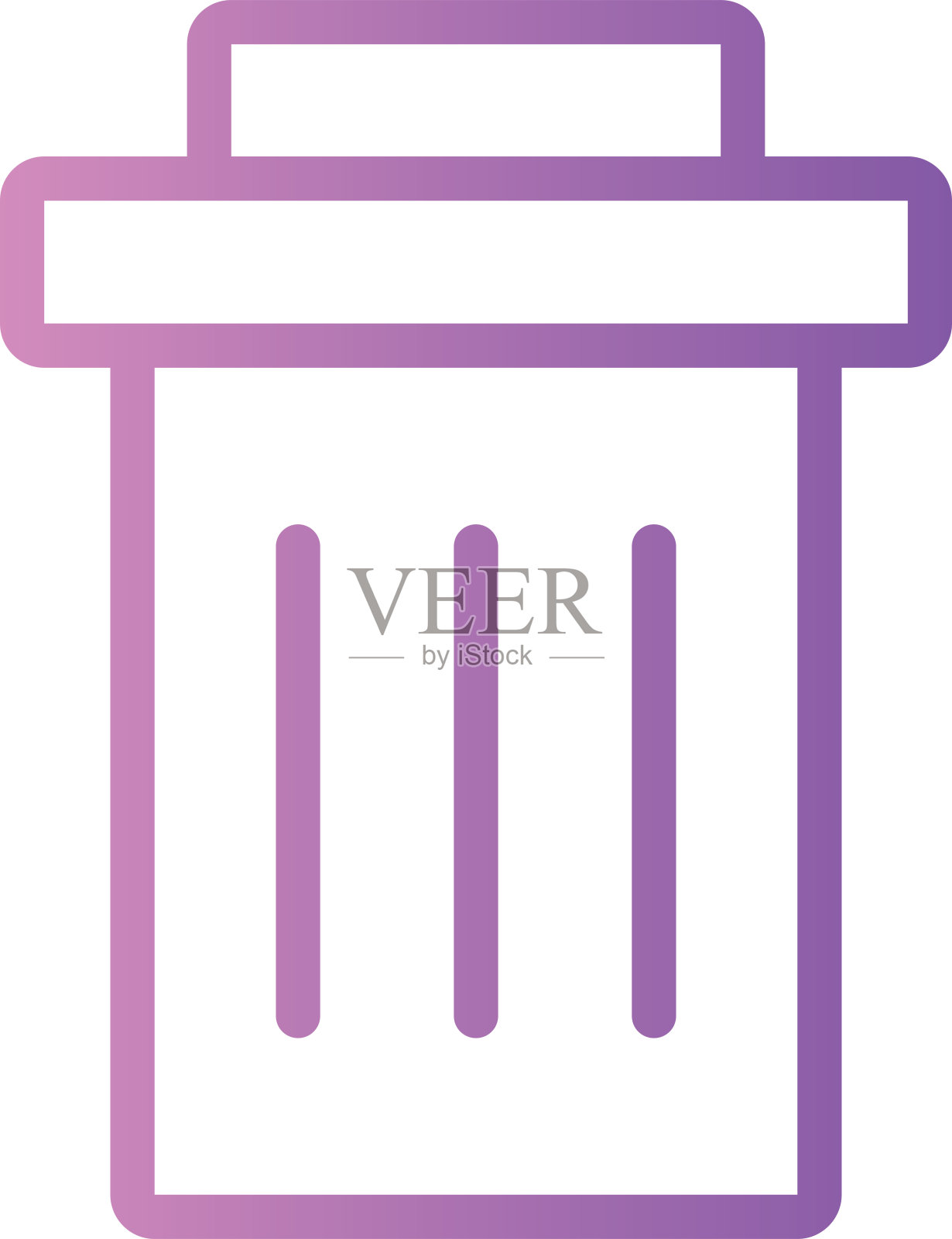 垃圾梯度图标孤立在白色背景图标素材