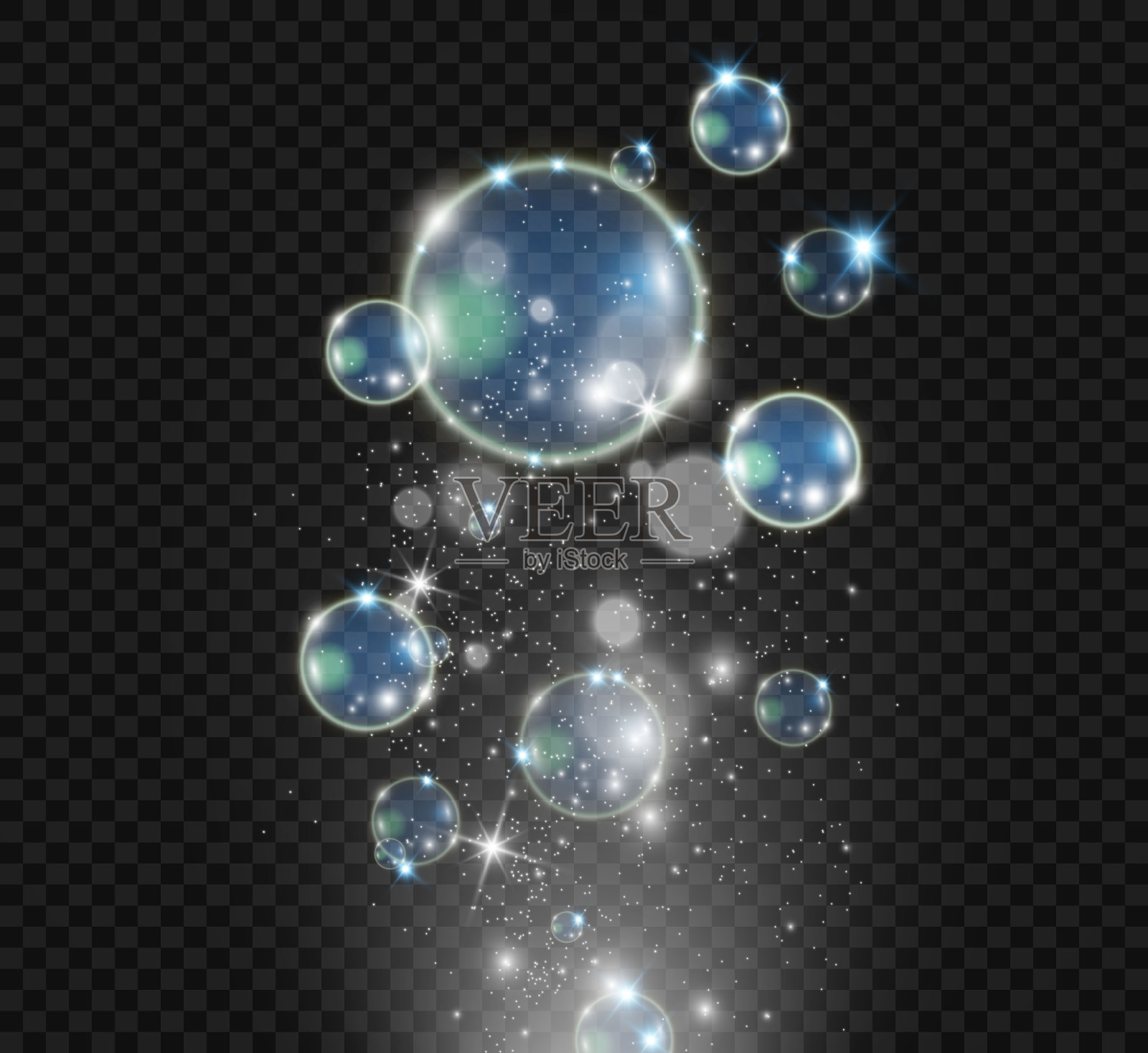 美丽的泡沫插画图片素材