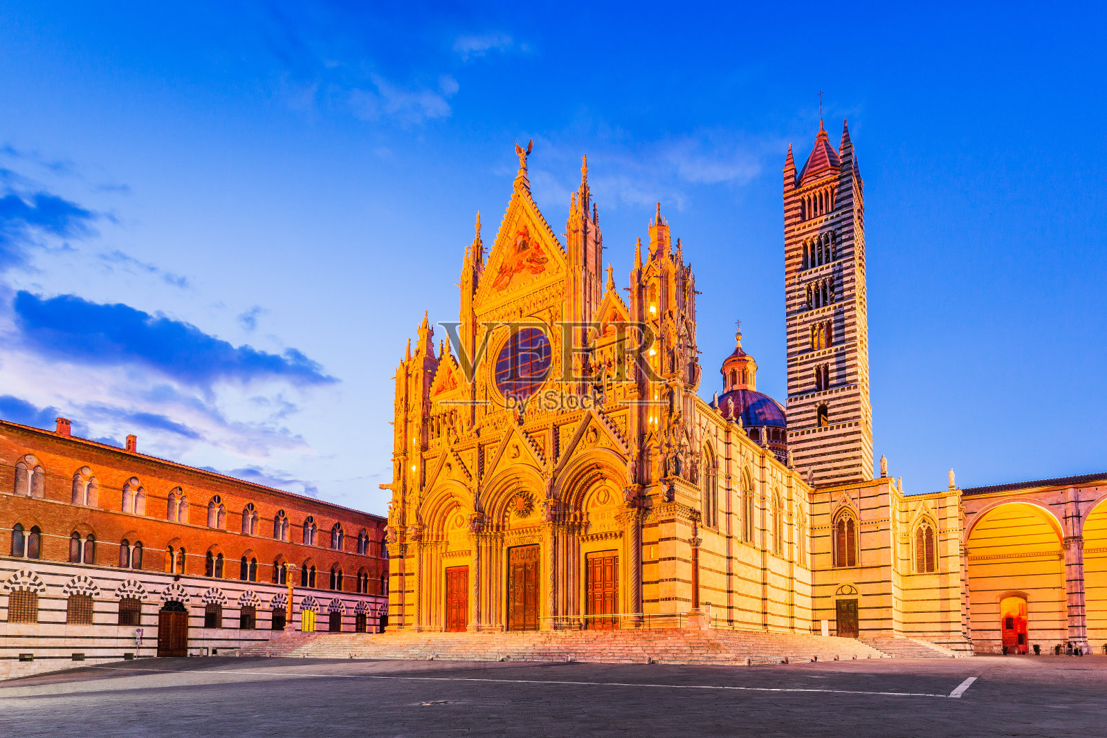 Siena,意大利。照片摄影图片