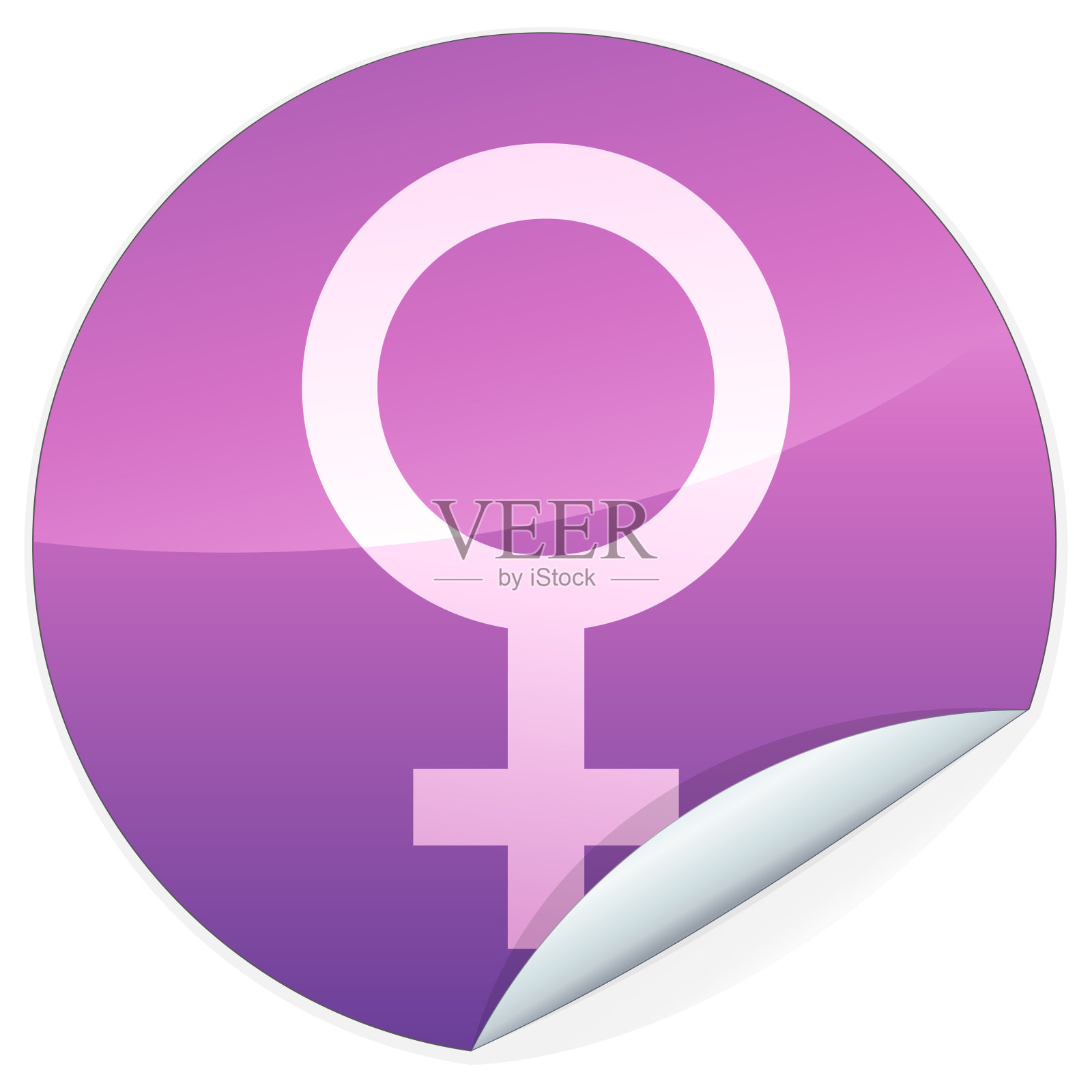 女性标签(剪报)插画图片素材