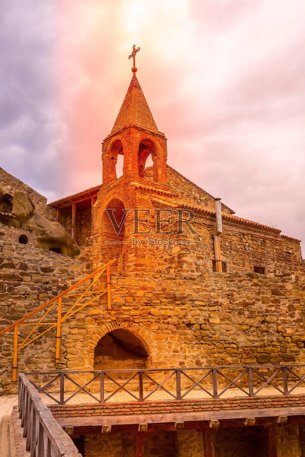 乔治亚州的修道院，David Gareji报道照片摄影图片