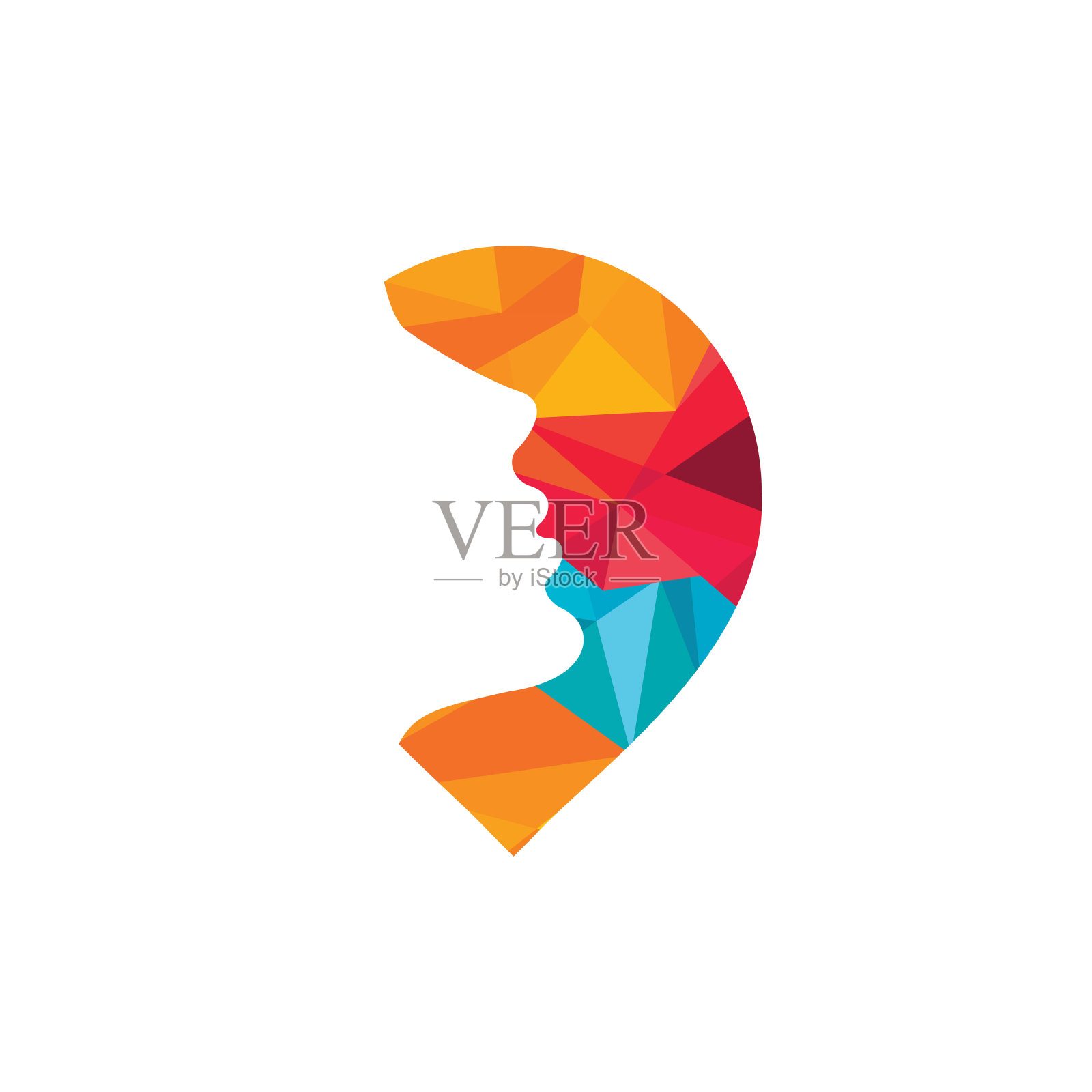 女人地方矢量标志设计。女性别针标志设计模板。插画图片素材