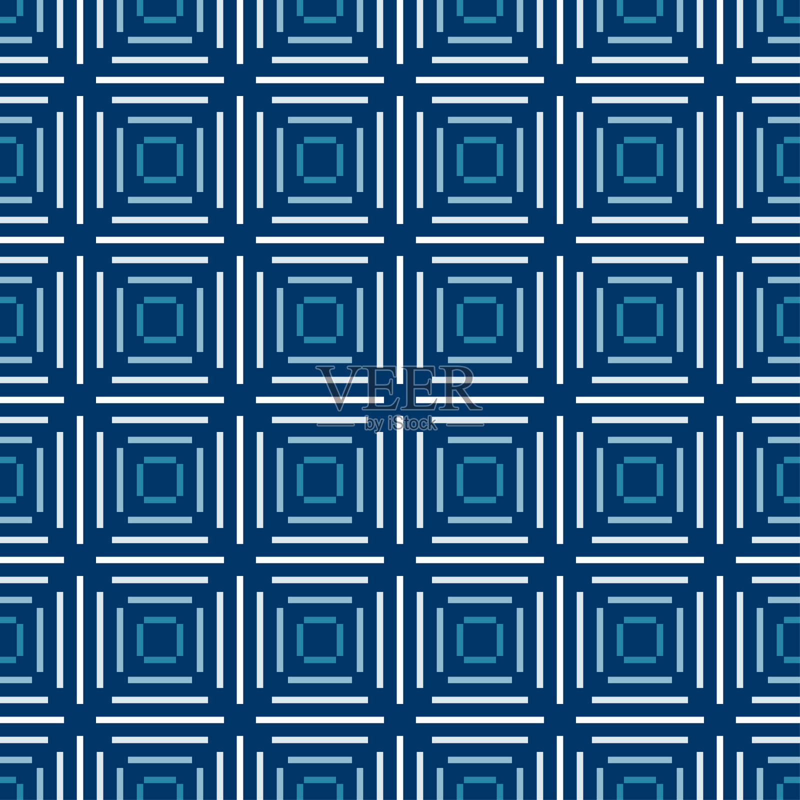 抽象线条和正方形几何无缝纹理背景。矢量图插画图片素材