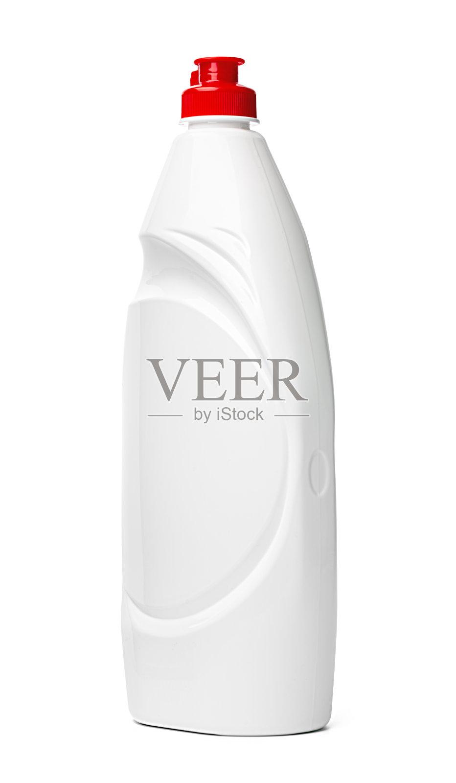 白色塑料瓶洗涤液隔离在白色背景上照片摄影图片