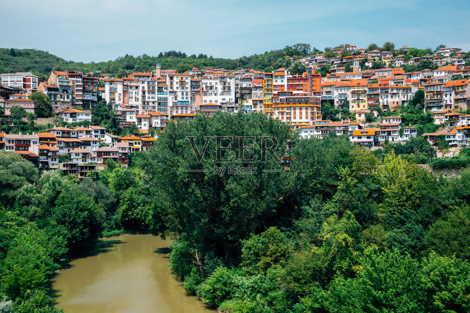 保加利亚Tarnovo老城的Veliko照片摄影图片