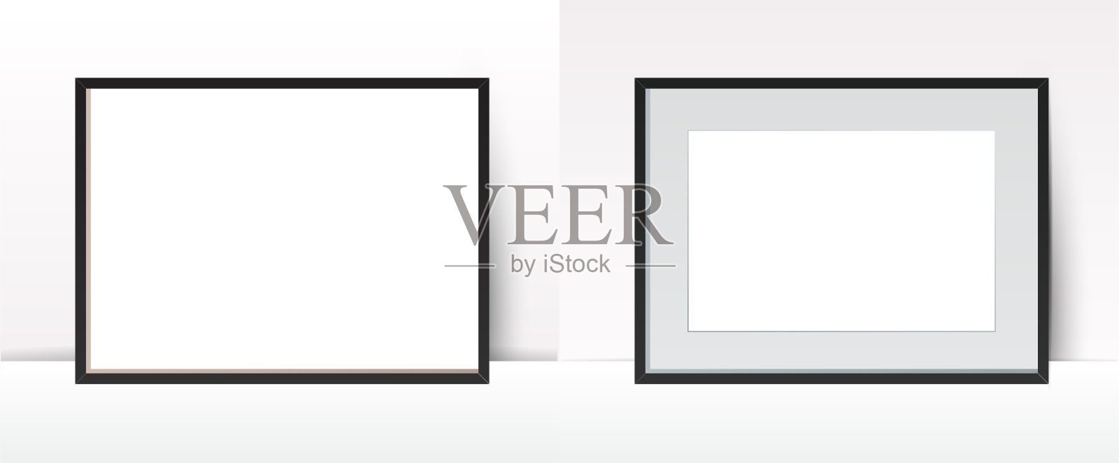 水平的拼贴画。布局模板。照片或插图的框架。照片,照片。照片拼贴，照片拼图。Moodboard。设计元素图片