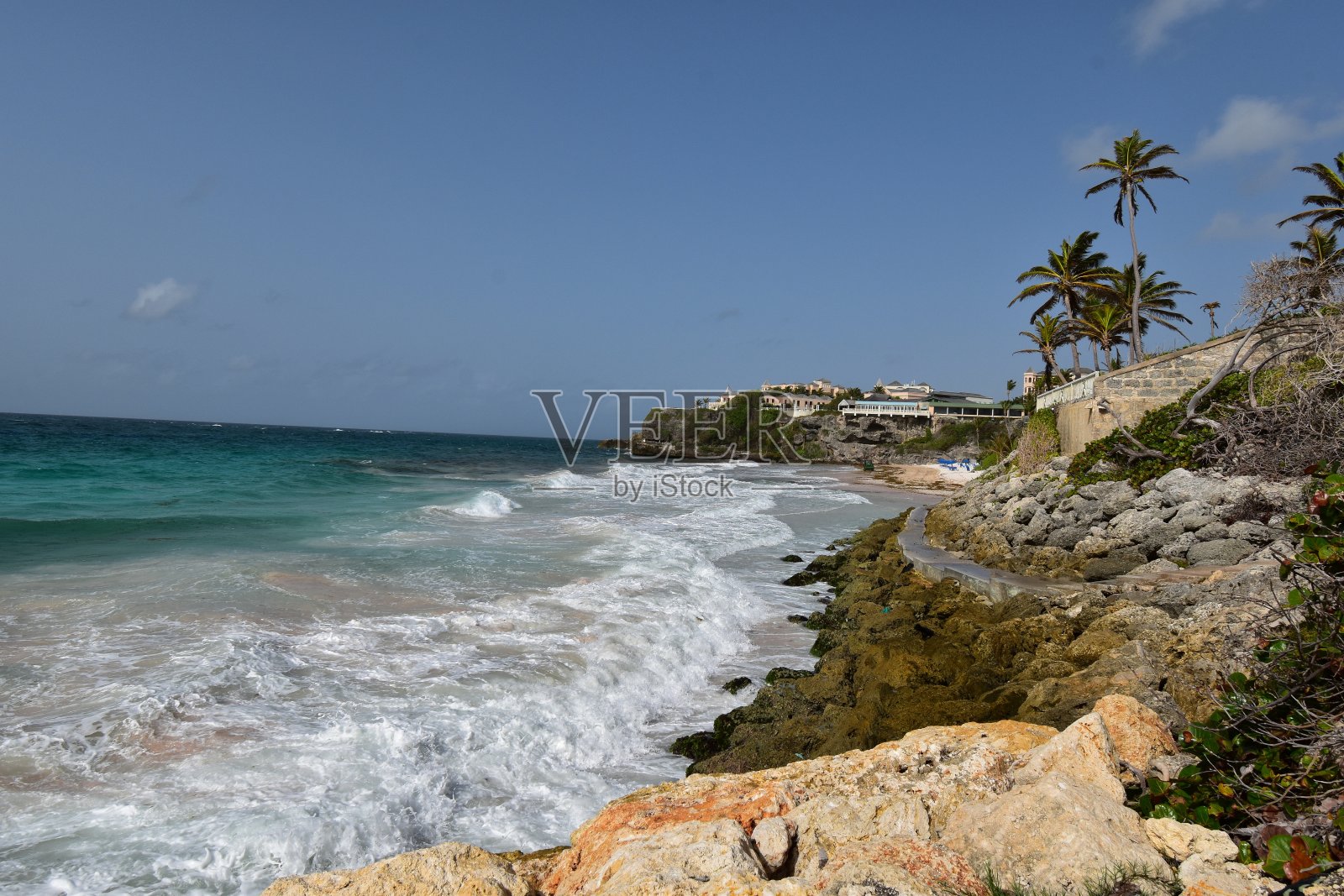 巴巴多斯圣菲利普的克兰海滩照片摄影图片