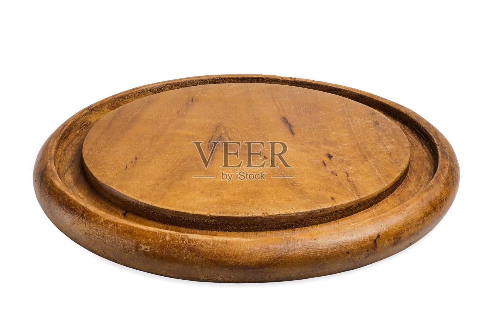 披萨板在白色背景与剪切路径。照片摄影图片