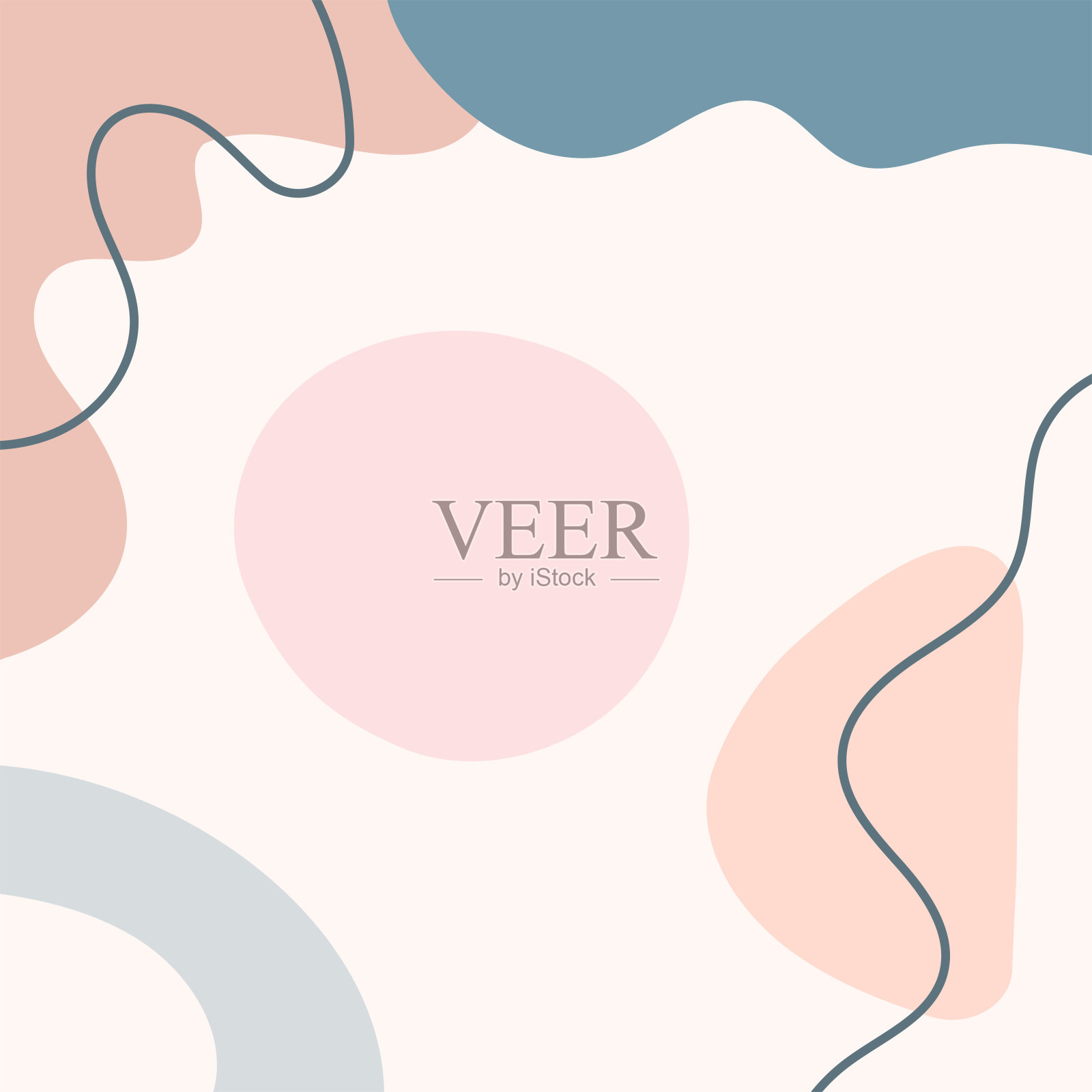 现代方形背景手绘。抽象的矢量图。插画图片素材