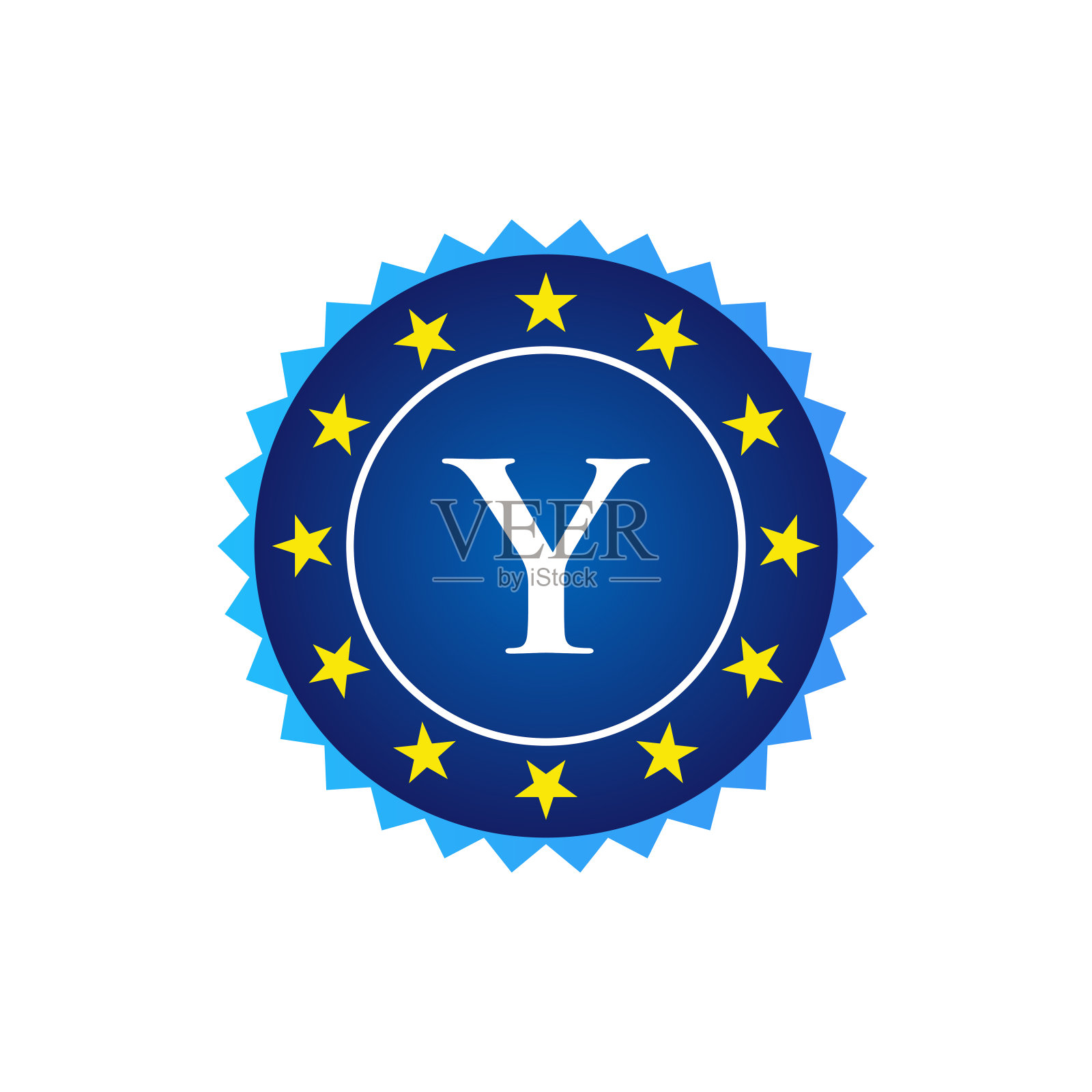 采购产品徽章和标签标志设计在字母Y. Y字母复古徽章矢量标志模板徽章，标签，徽章，标志和设计设计元素图片