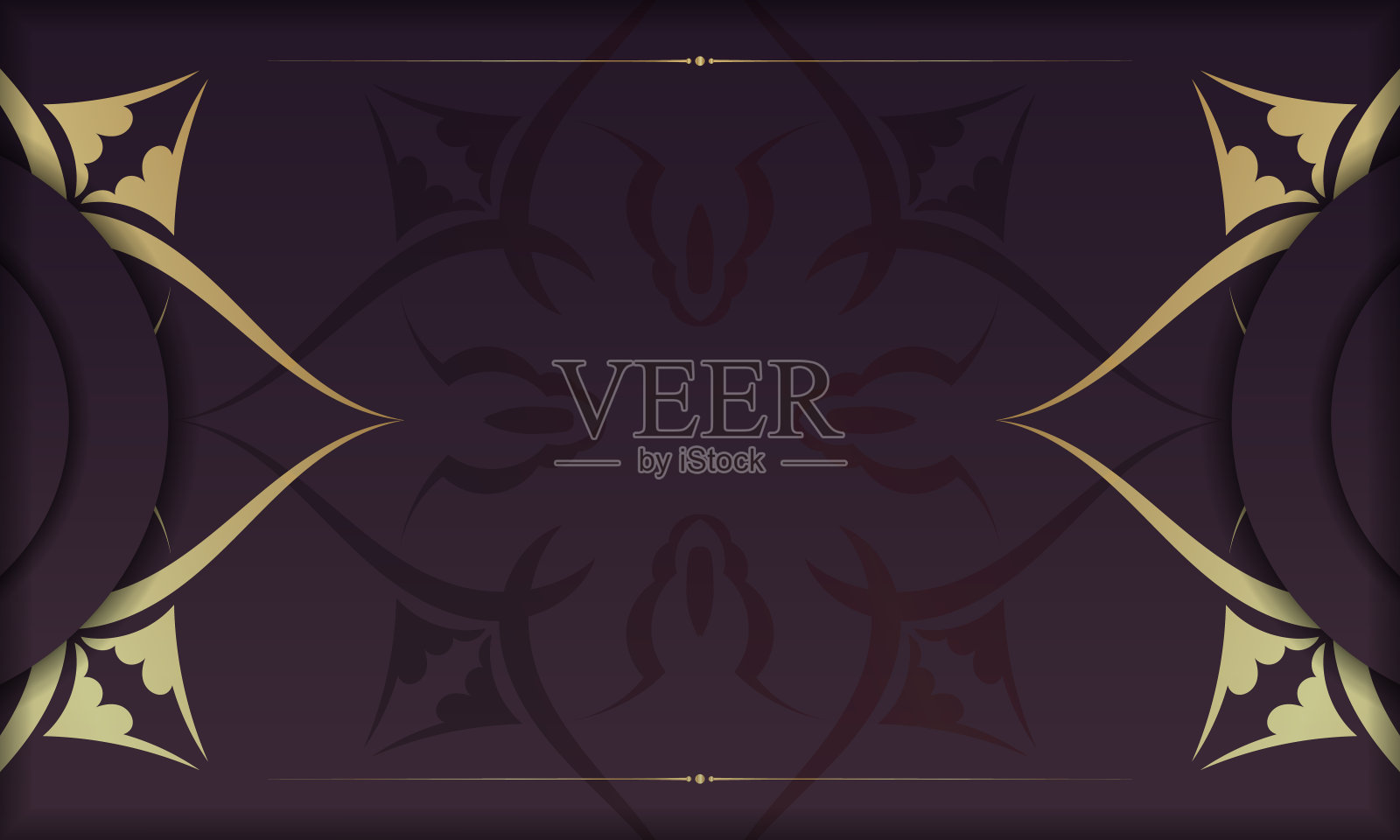 勃艮第背景与希腊金色图案和标志空间插画图片素材