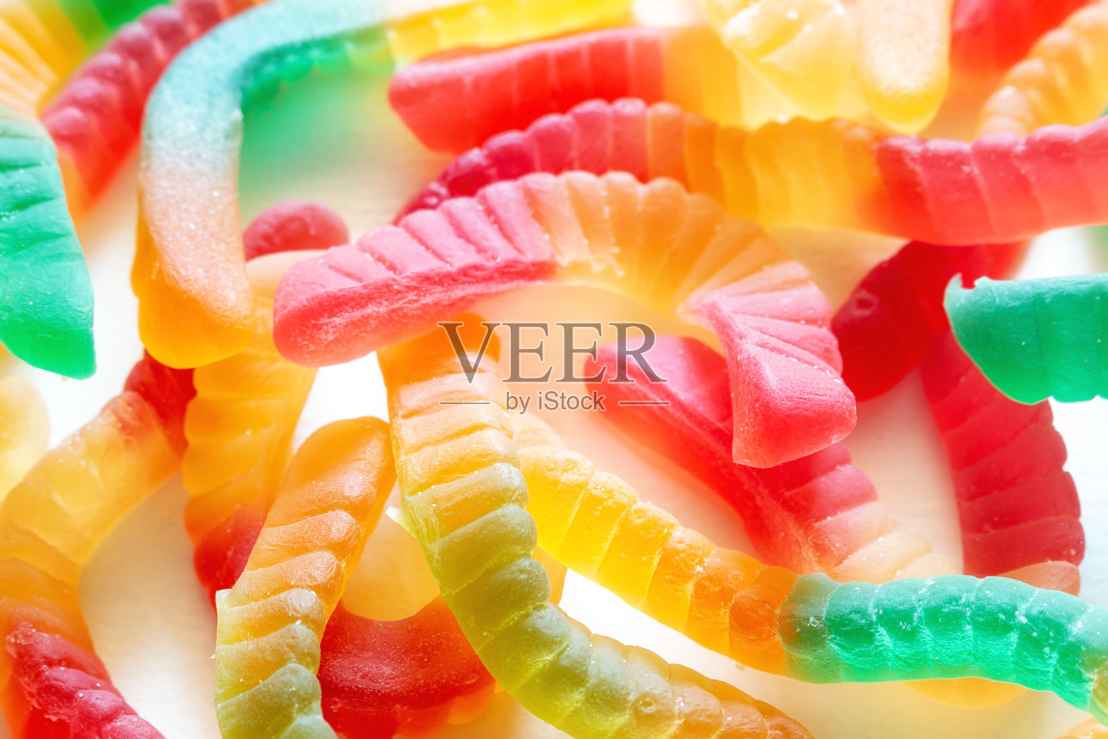 果冻，软糖，蠕虫，糖果，糖果，靠近点照片摄影图片