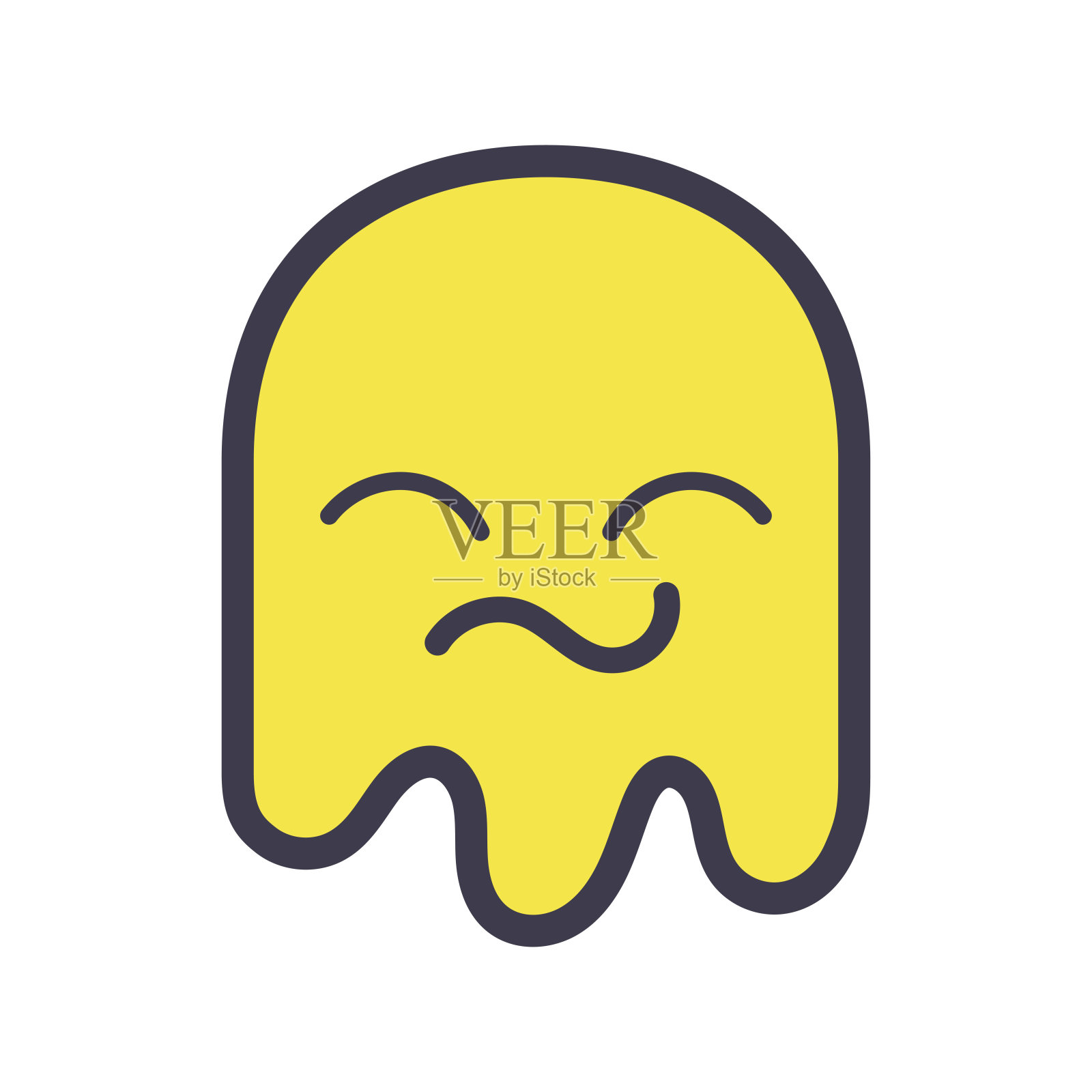 孤立的视频游戏幽灵图标插画图片素材