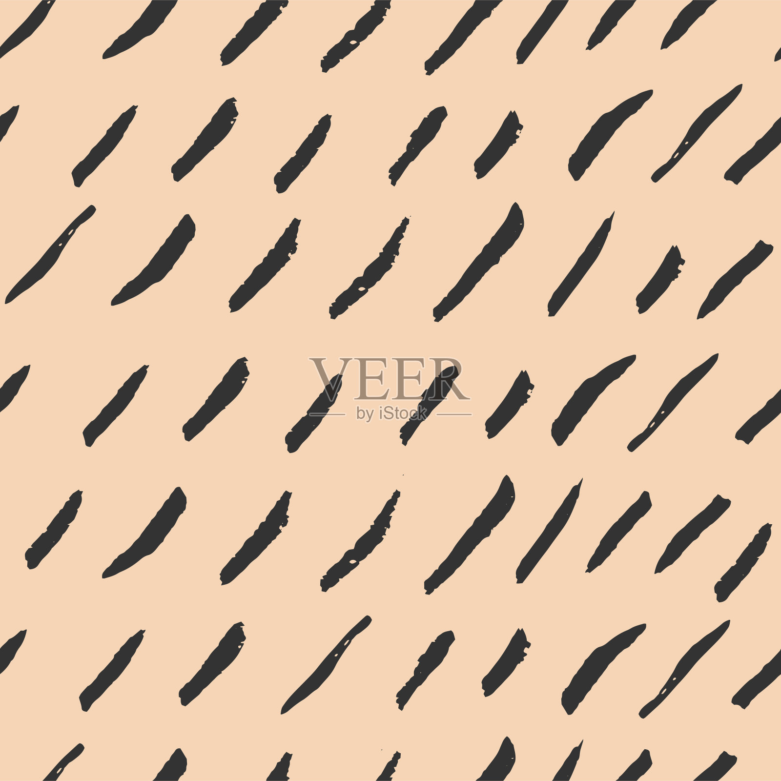 向量无缝模式。艺术图案与笔触。Tileable抽象背景。重复的几何结构。插画图片素材